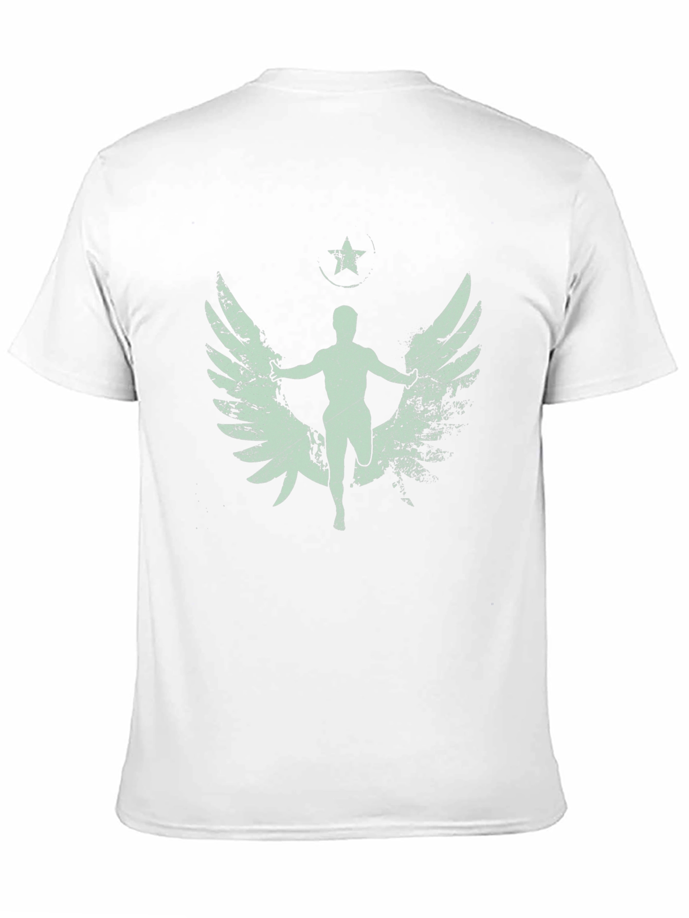 Winged Runner Graphic Tee - Black Cotton Blend