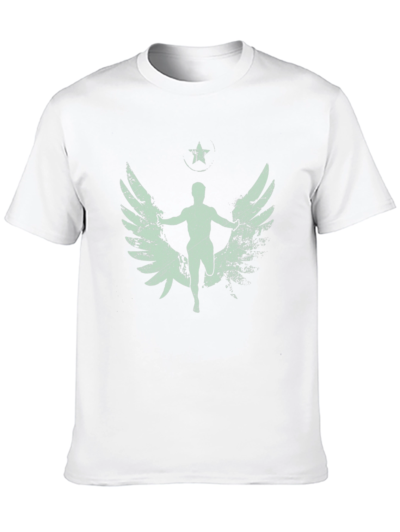 Winged Runner Graphic Tee - Black Cotton Blend
