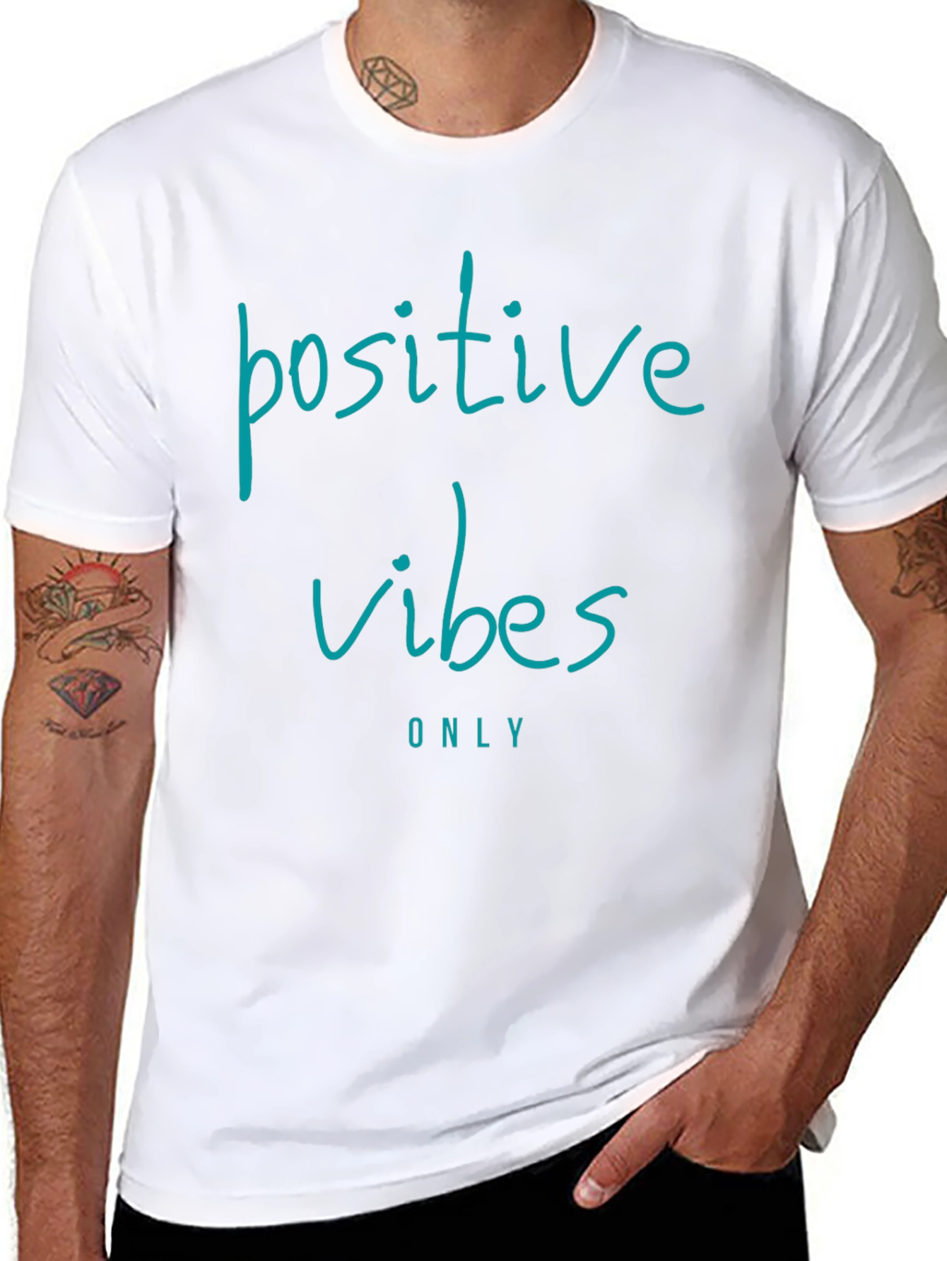 Positive Vibes Only Black Graphic Tee