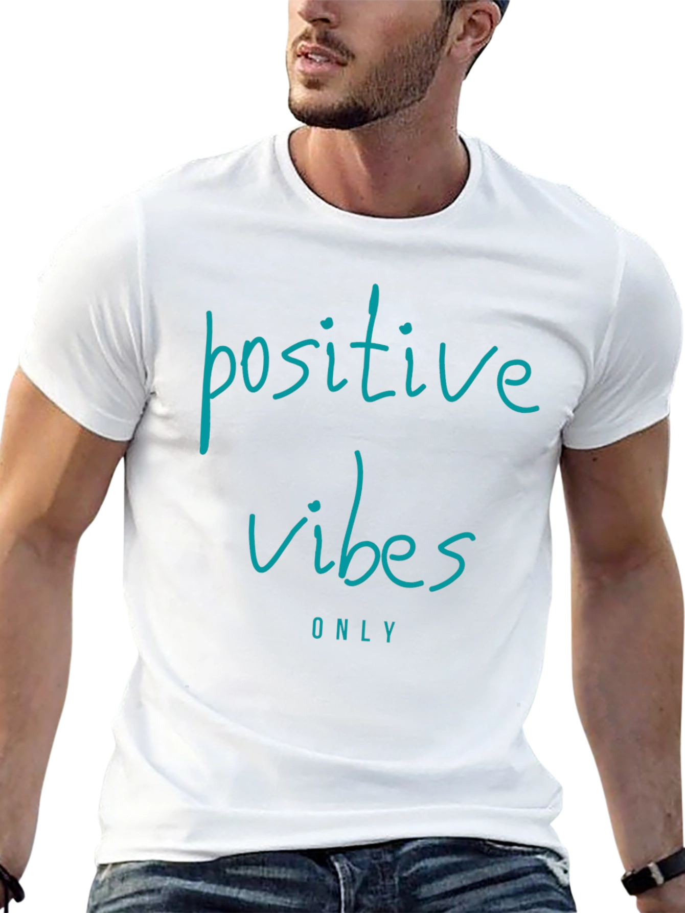Positive Vibes Only Black Graphic Tee