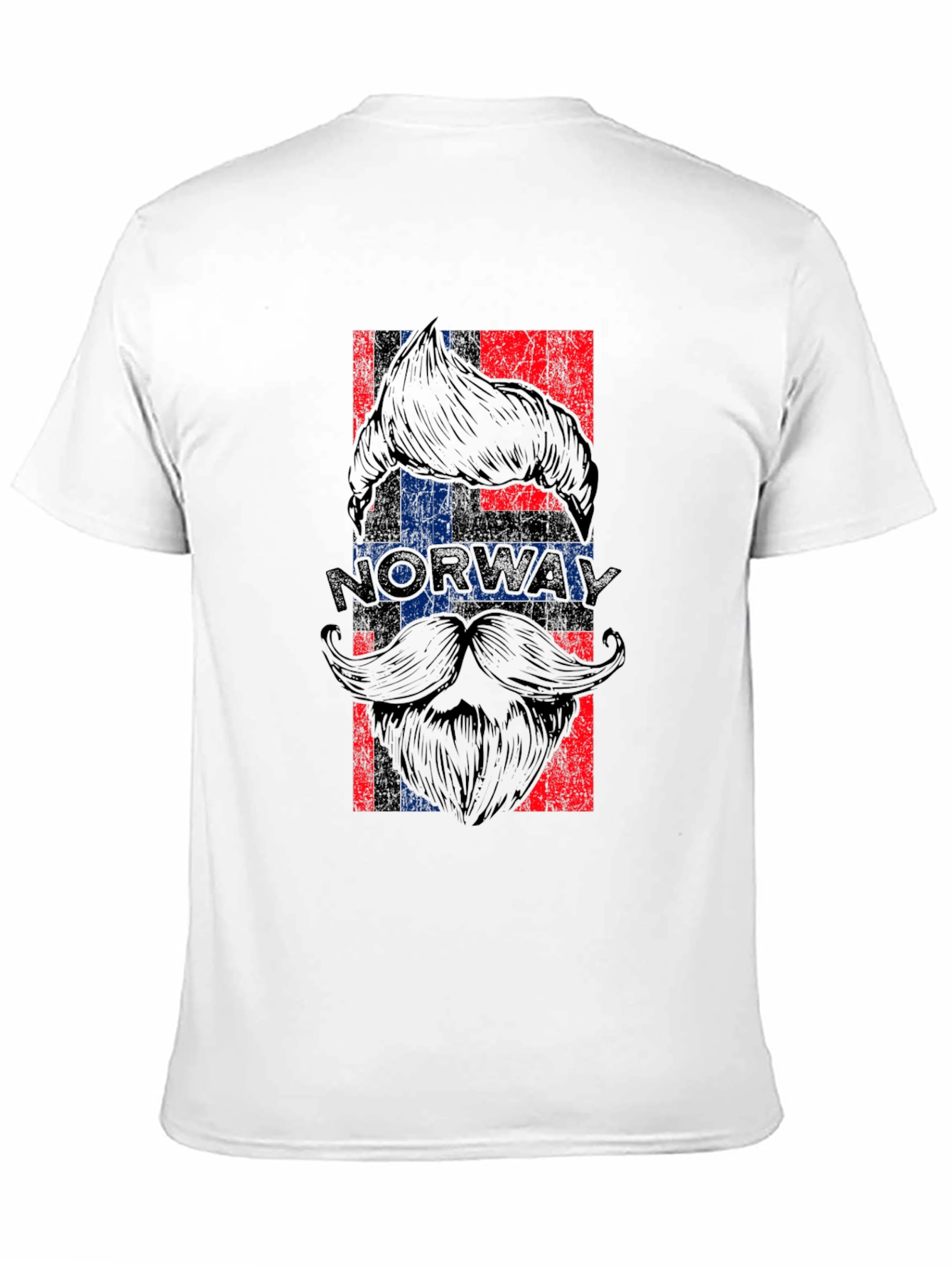 Norway Flag Beard Graphic T-Shirt