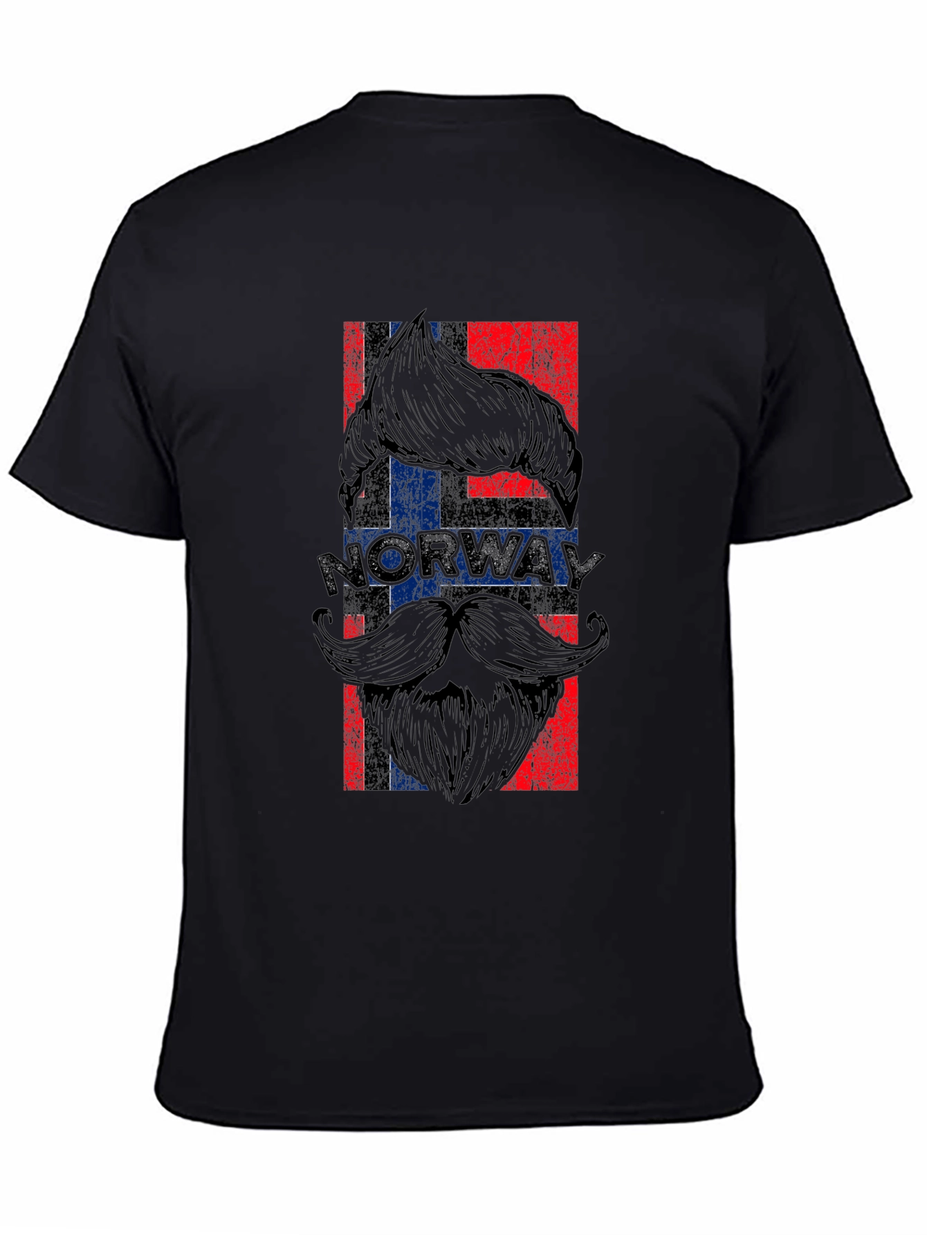 Norway Flag Beard Graphic T-Shirt