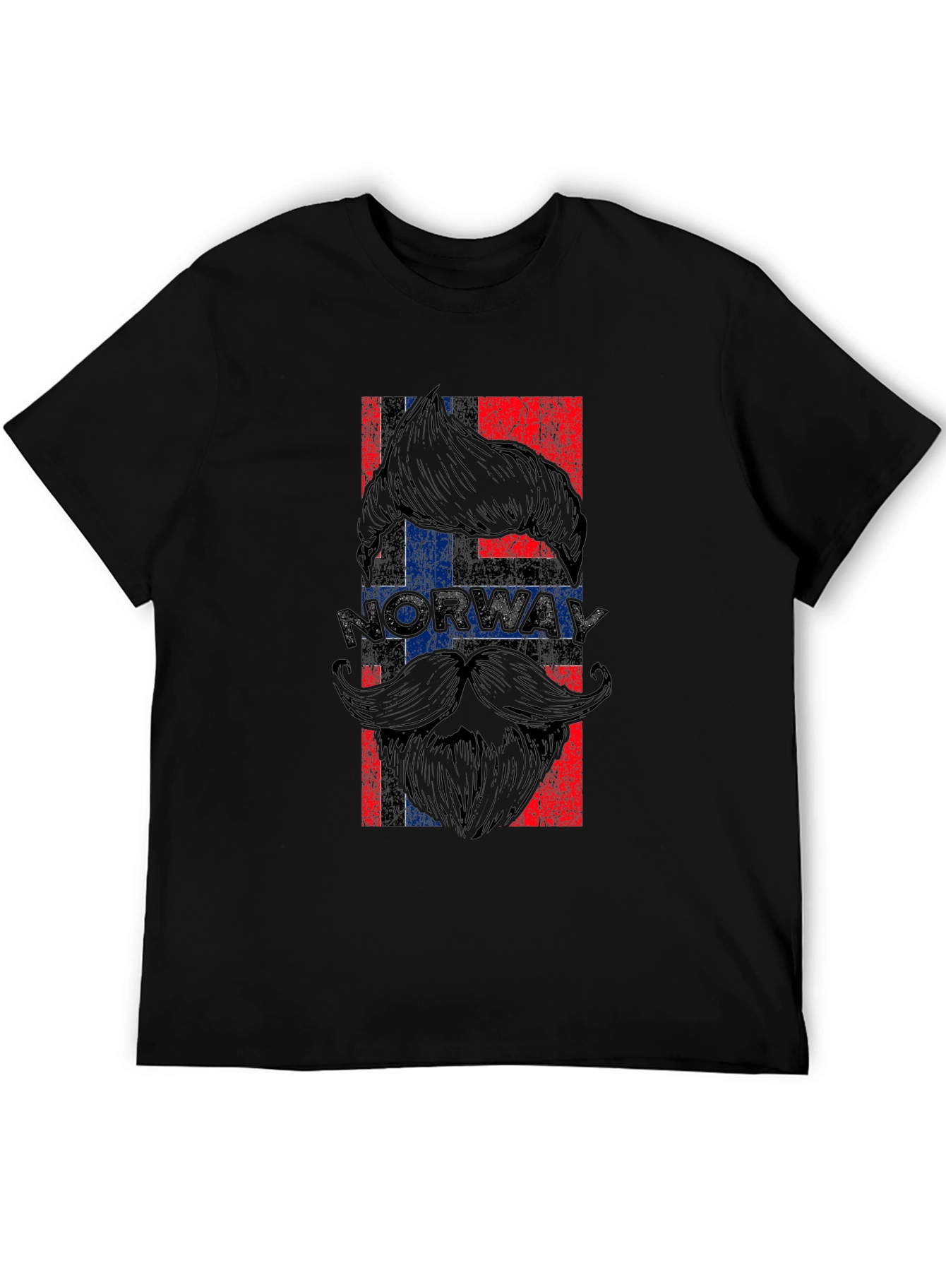 Norway Flag Beard Graphic T-Shirt