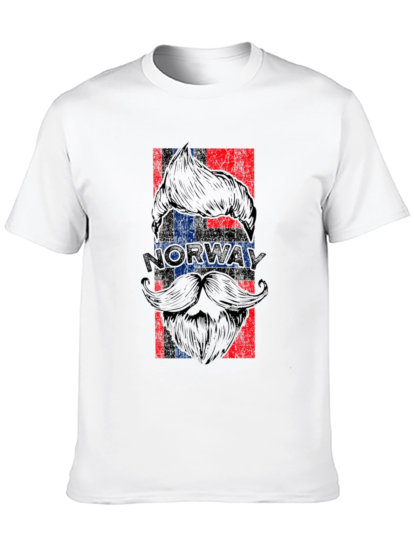 Norway Flag Beard Graphic T-Shirt