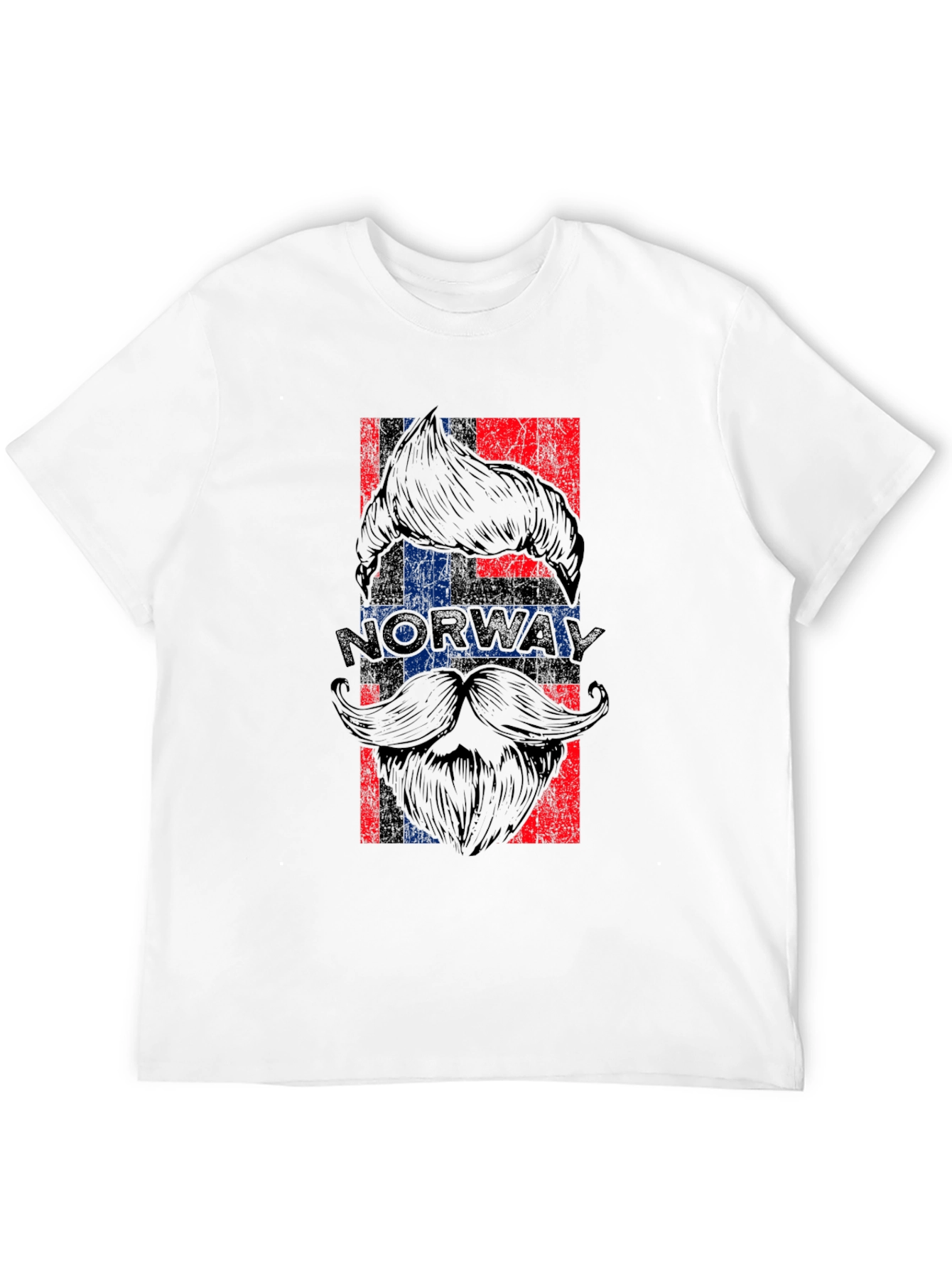 Norway Flag Beard Graphic T-Shirt