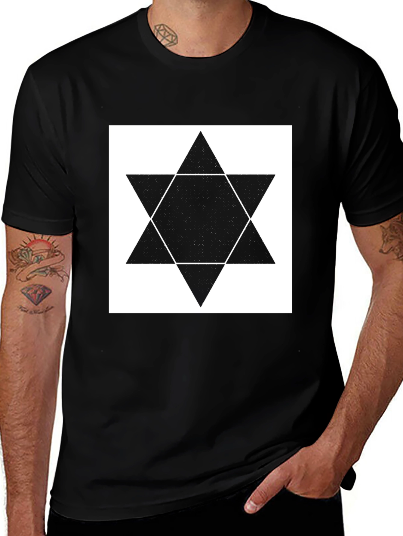 Star of David Black T-Shirt