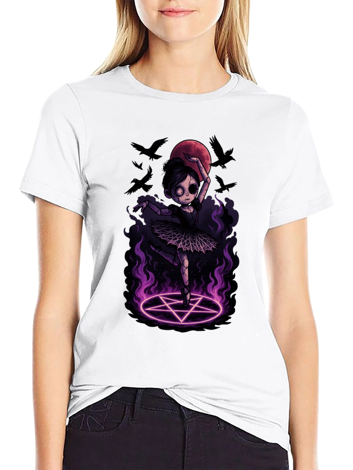 Gothic Ballerina T-Shirt - Emo Witchy Vibes