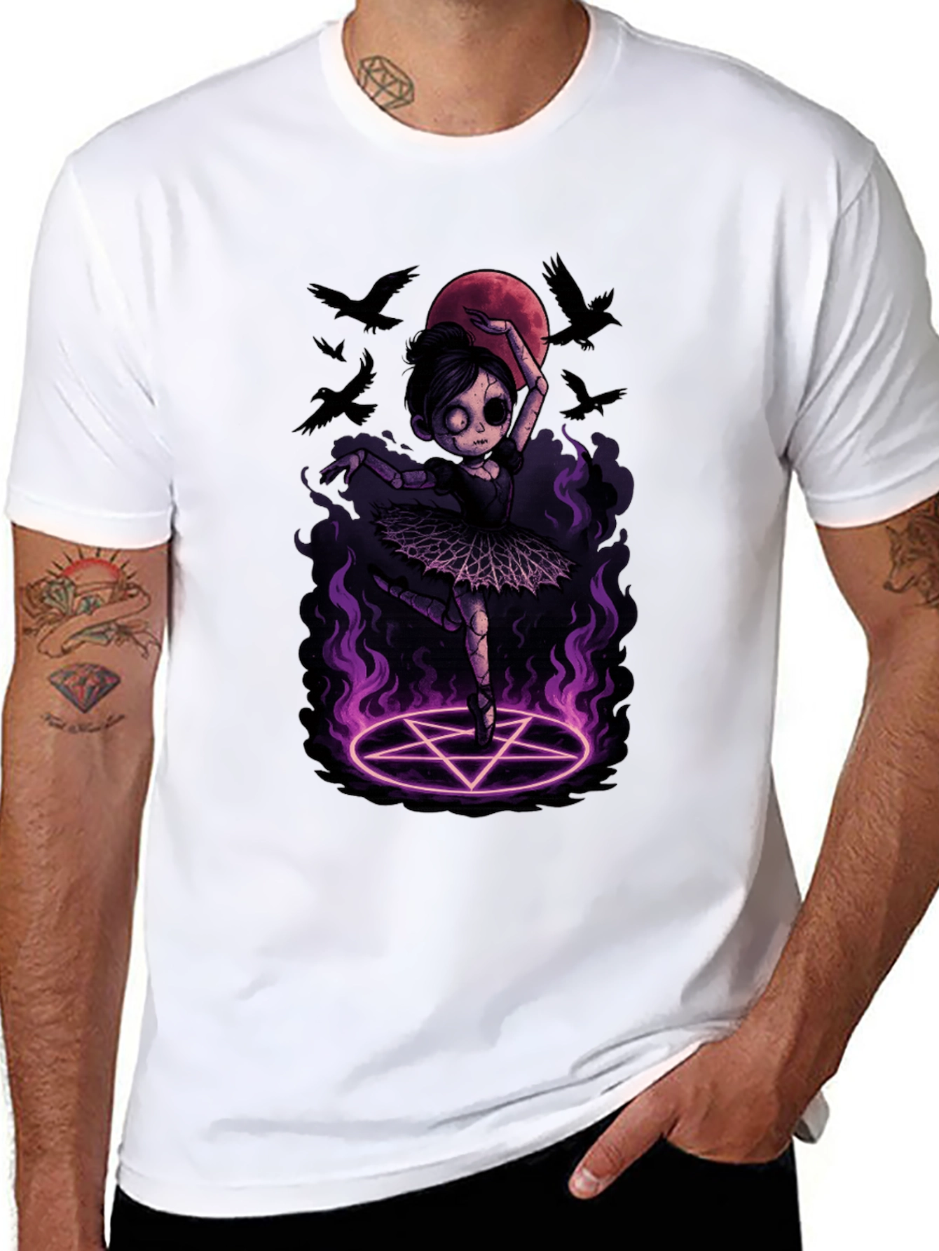 Gothic Ballerina T-Shirt - Emo Witchy Vibes