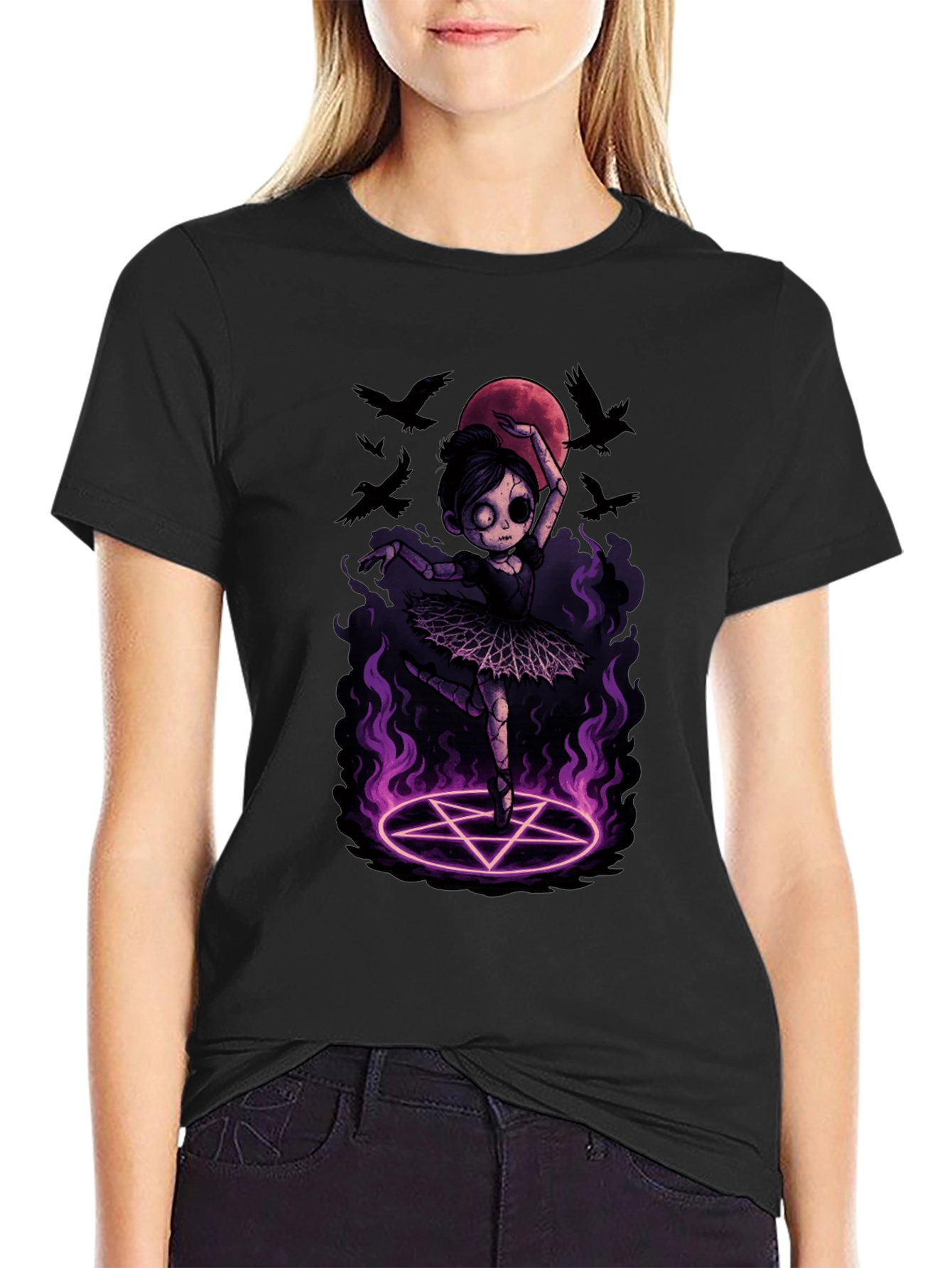 Gothic Ballerina T-Shirt - Emo Witchy Vibes