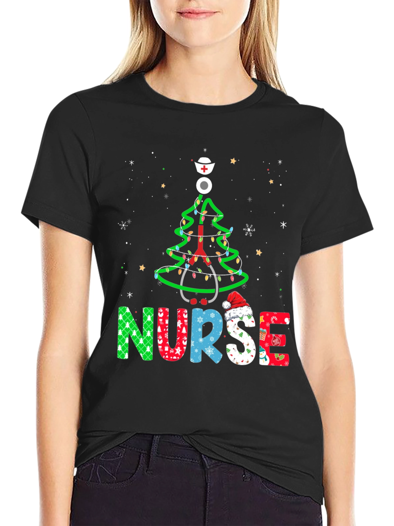 Nurse Christmas Tree T-Shirt - Holiday Apparel
