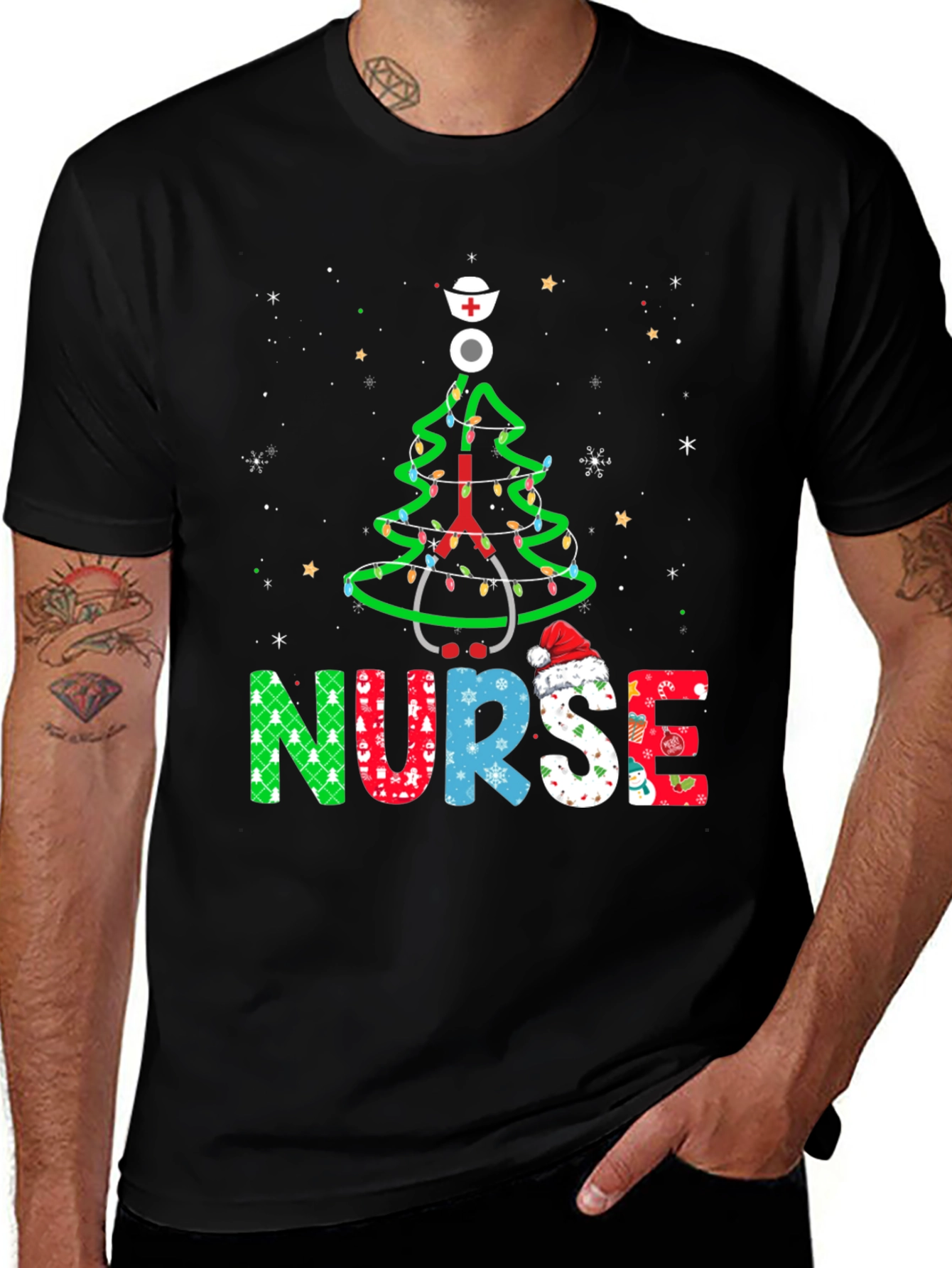 Nurse Christmas Tree T-Shirt - Holiday Apparel