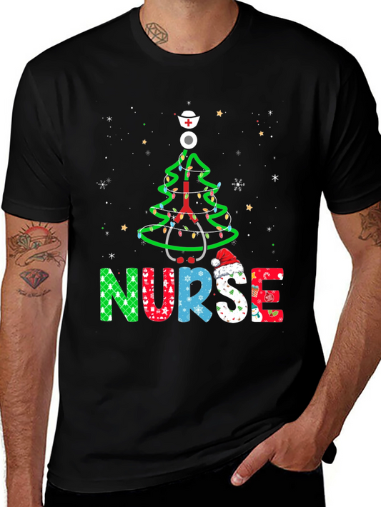 Nurse Christmas Tree T-Shirt - Holiday Apparel