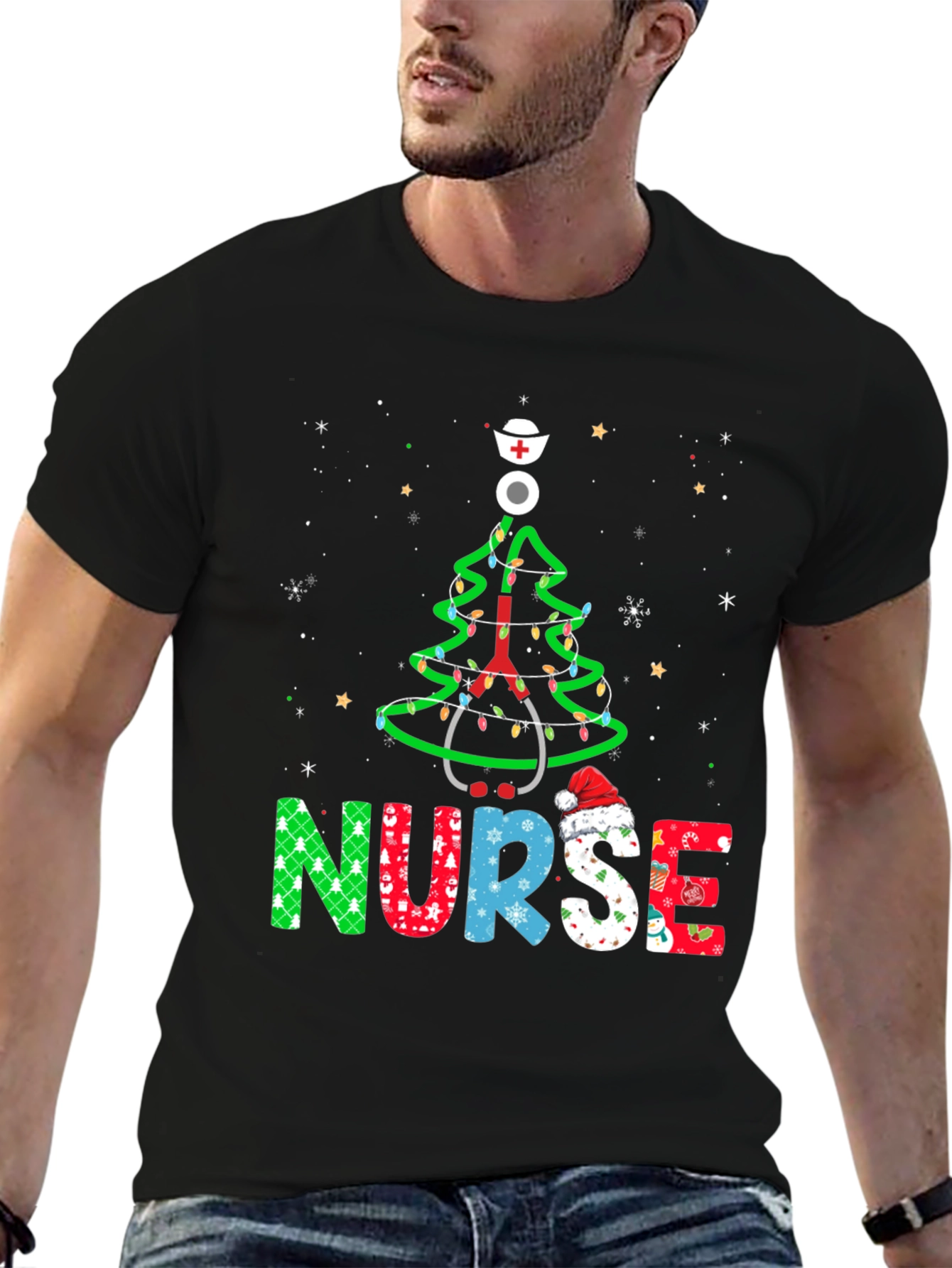 Nurse Christmas Tree T-Shirt - Holiday Apparel