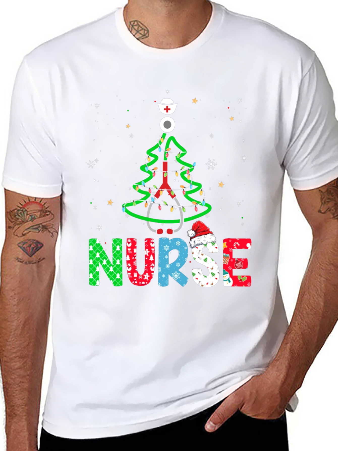 Nurse Christmas Tree T-Shirt - Holiday Apparel