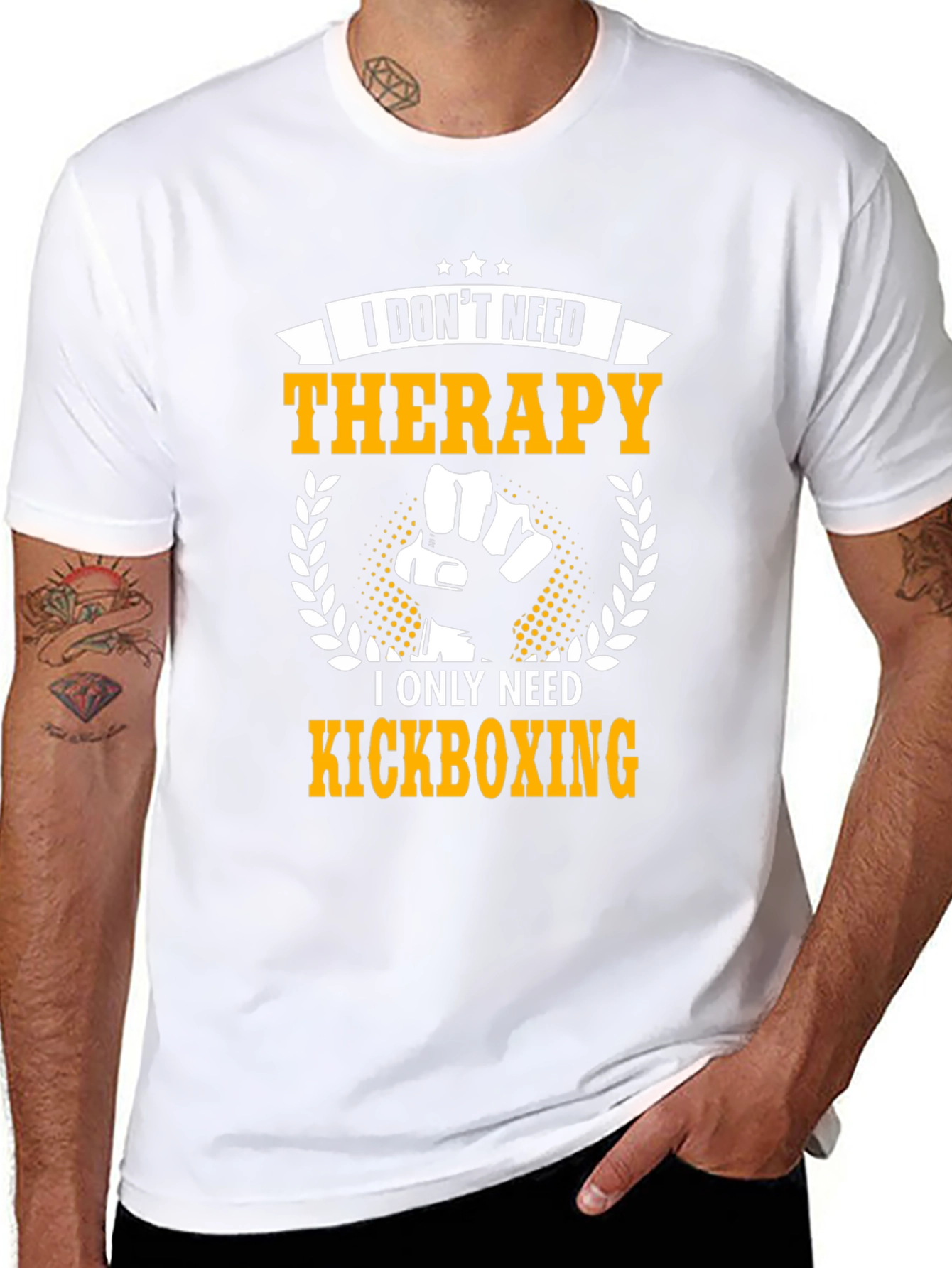 Kickboxing Therapy T-Shirt - Funny Workout Tee