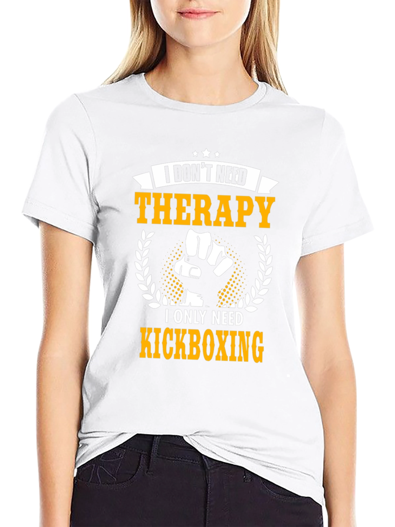 Kickboxing Therapy T-Shirt - Funny Workout Tee