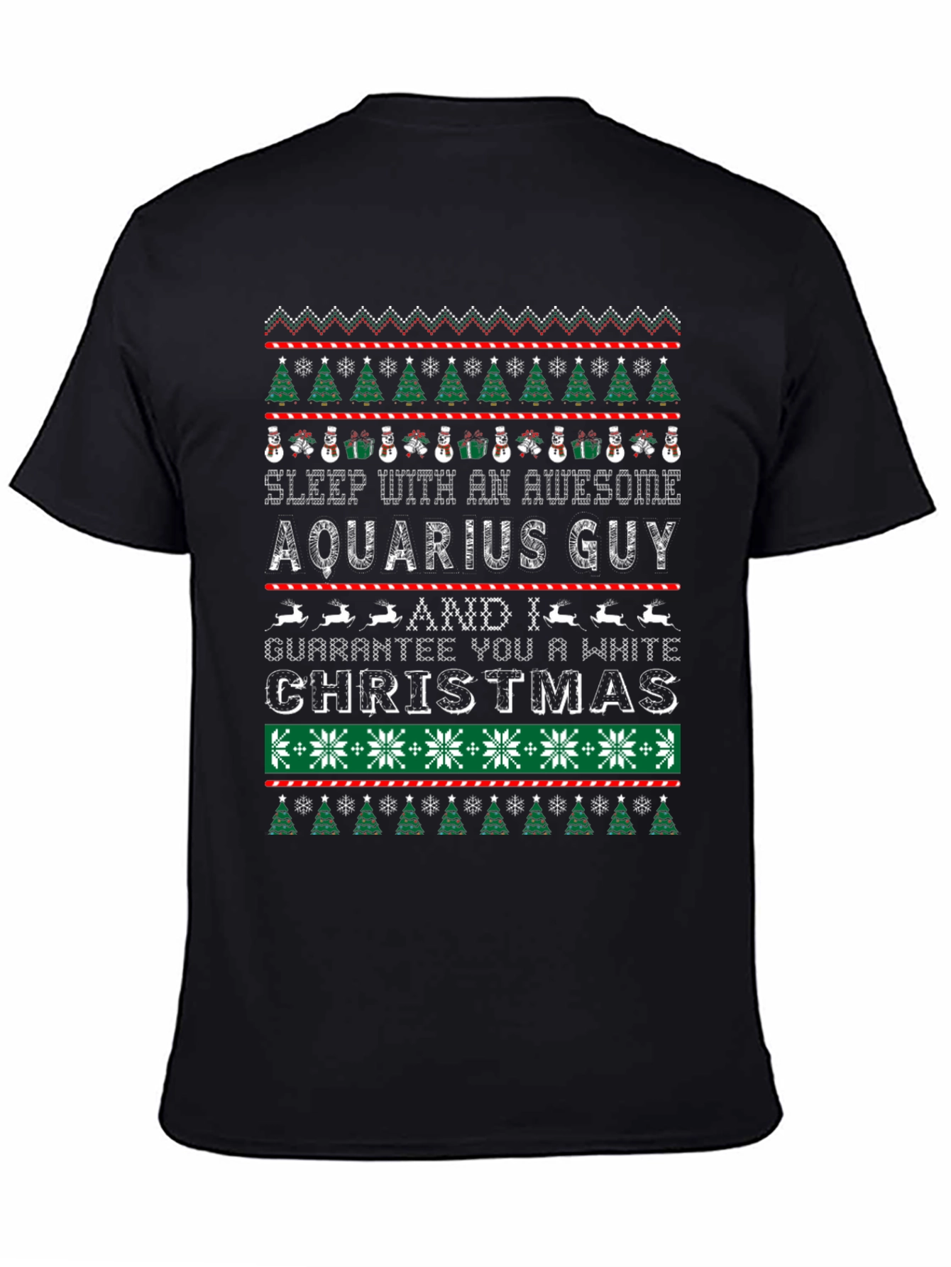 Aquarius Guy Ugly Christmas Sweater Style T-Shirt
