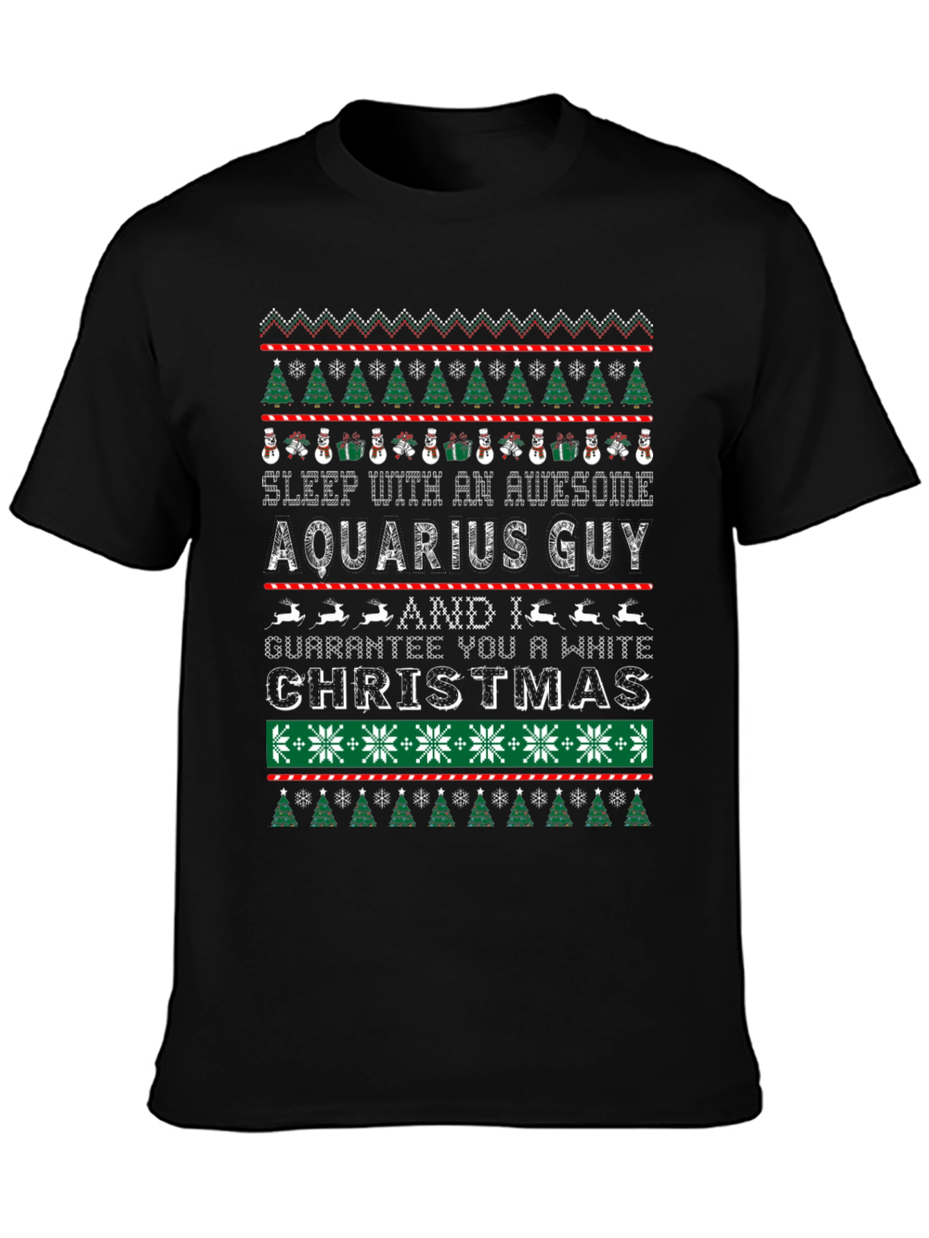 Aquarius Guy Ugly Christmas Sweater Style T-Shirt