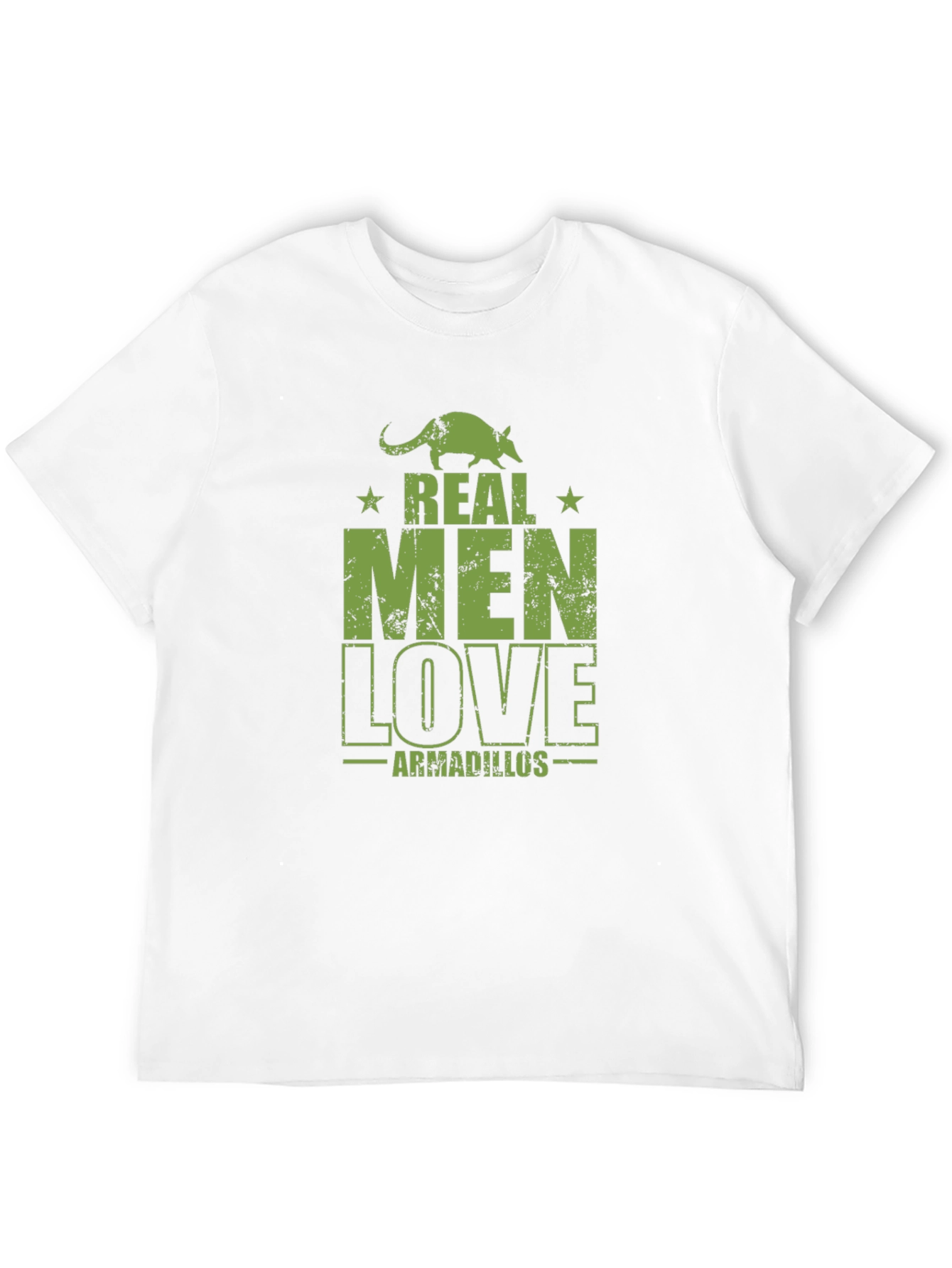 Real Men Love Armadillos Black Graphic Tee