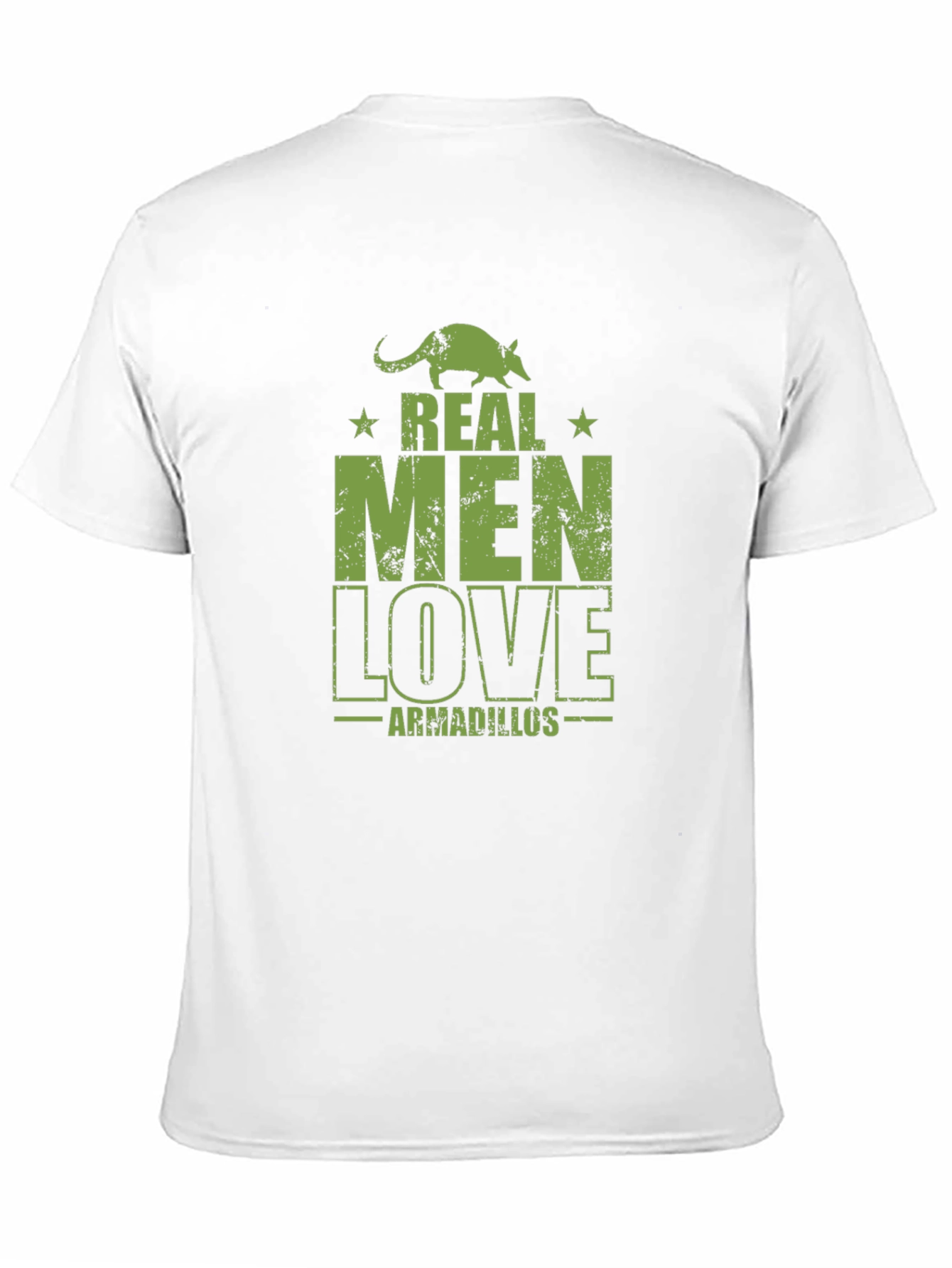 Real Men Love Armadillos Black Graphic Tee