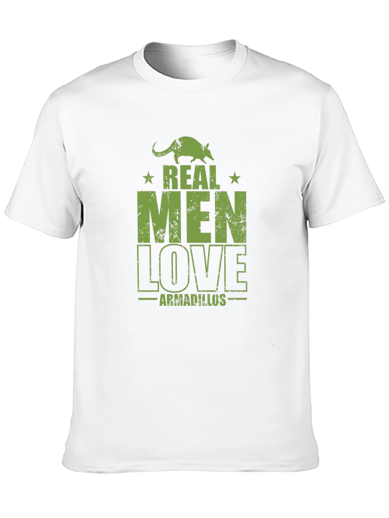 Real Men Love Armadillos Black Graphic Tee