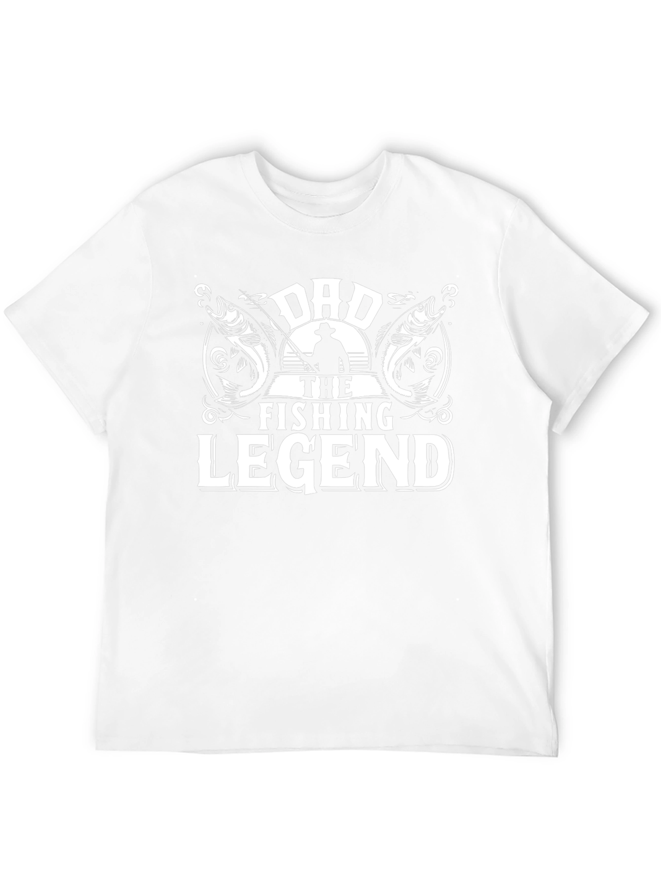 Dad The Fishing Legend Black T-Shirt