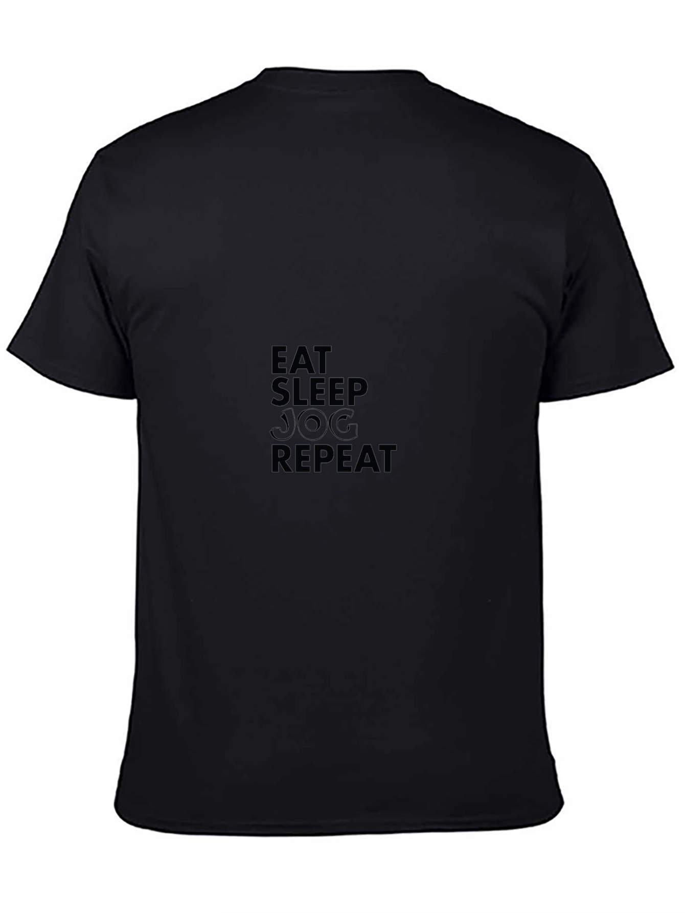 Eat Sleep Jog Repeat Black T-Shirt