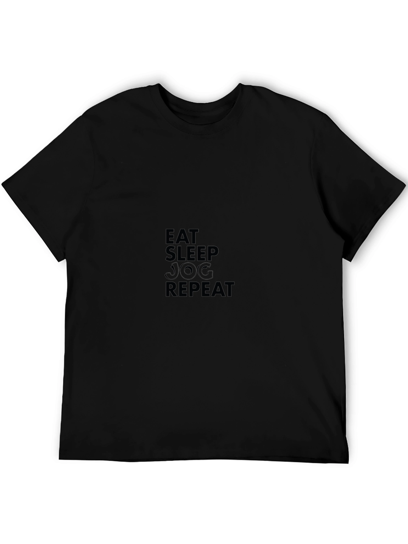 Eat Sleep Jog Repeat Black T-Shirt