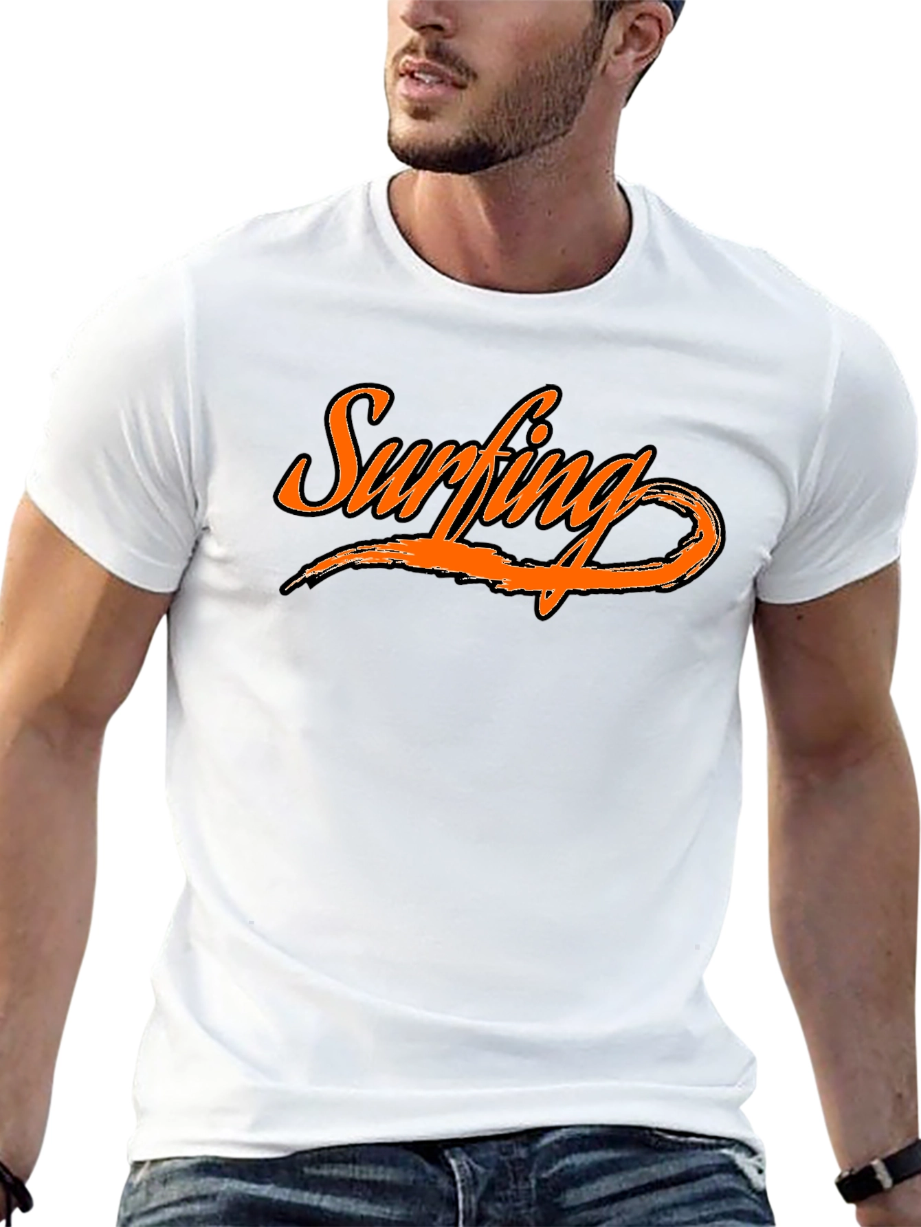 Surfing Graphic Tee - Black