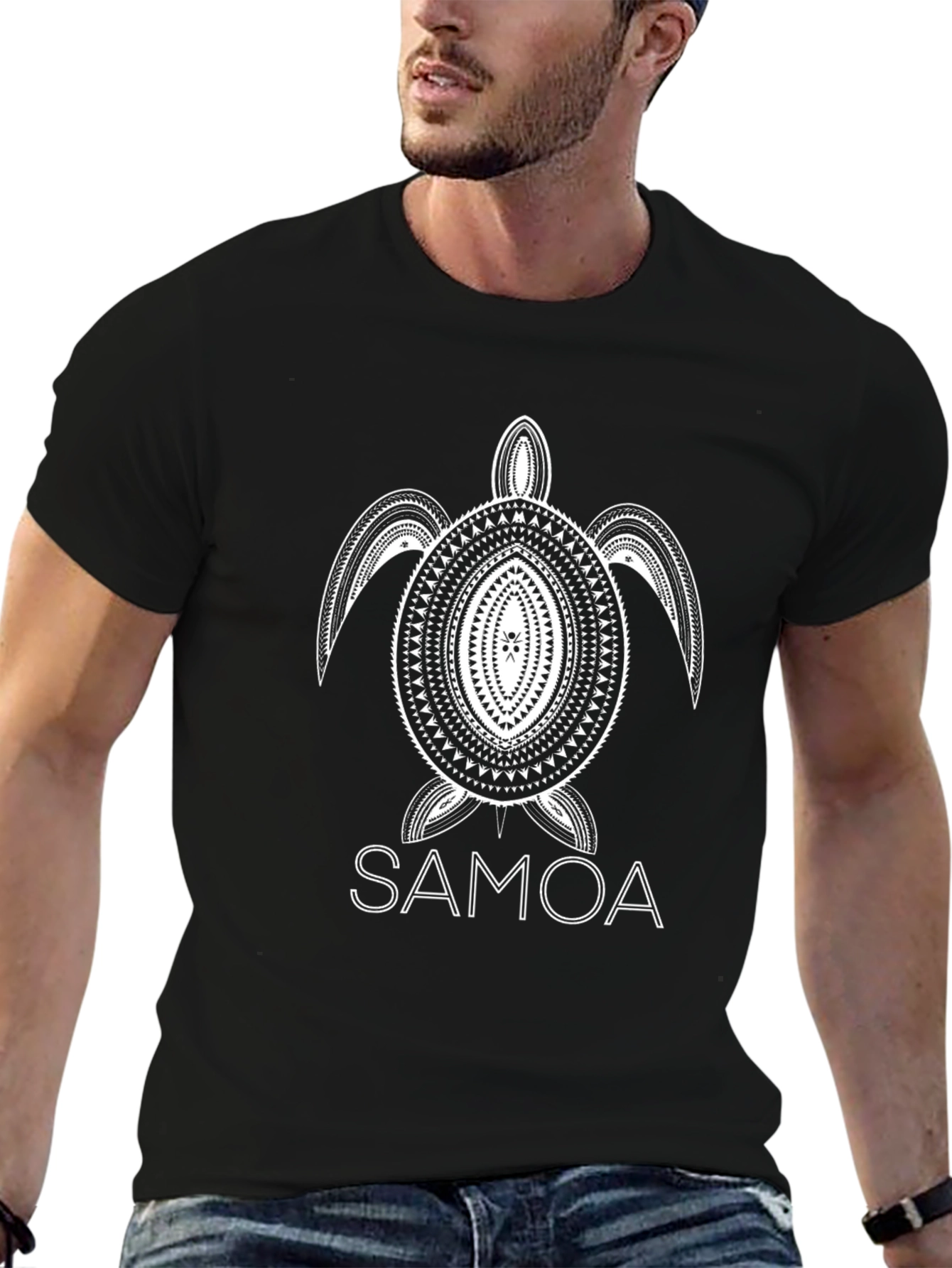 Samoa Tribal Turtle Graphic T-Shirt