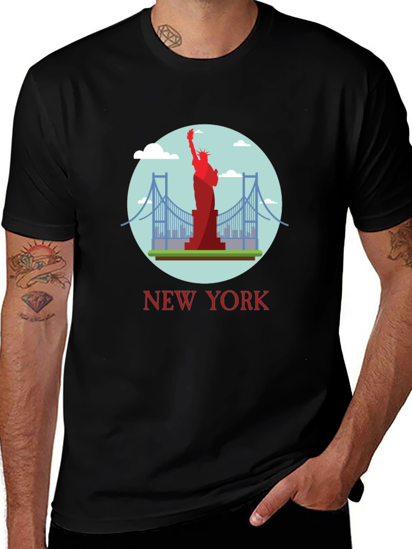 New York Statue of Liberty Graphic T-Shirt