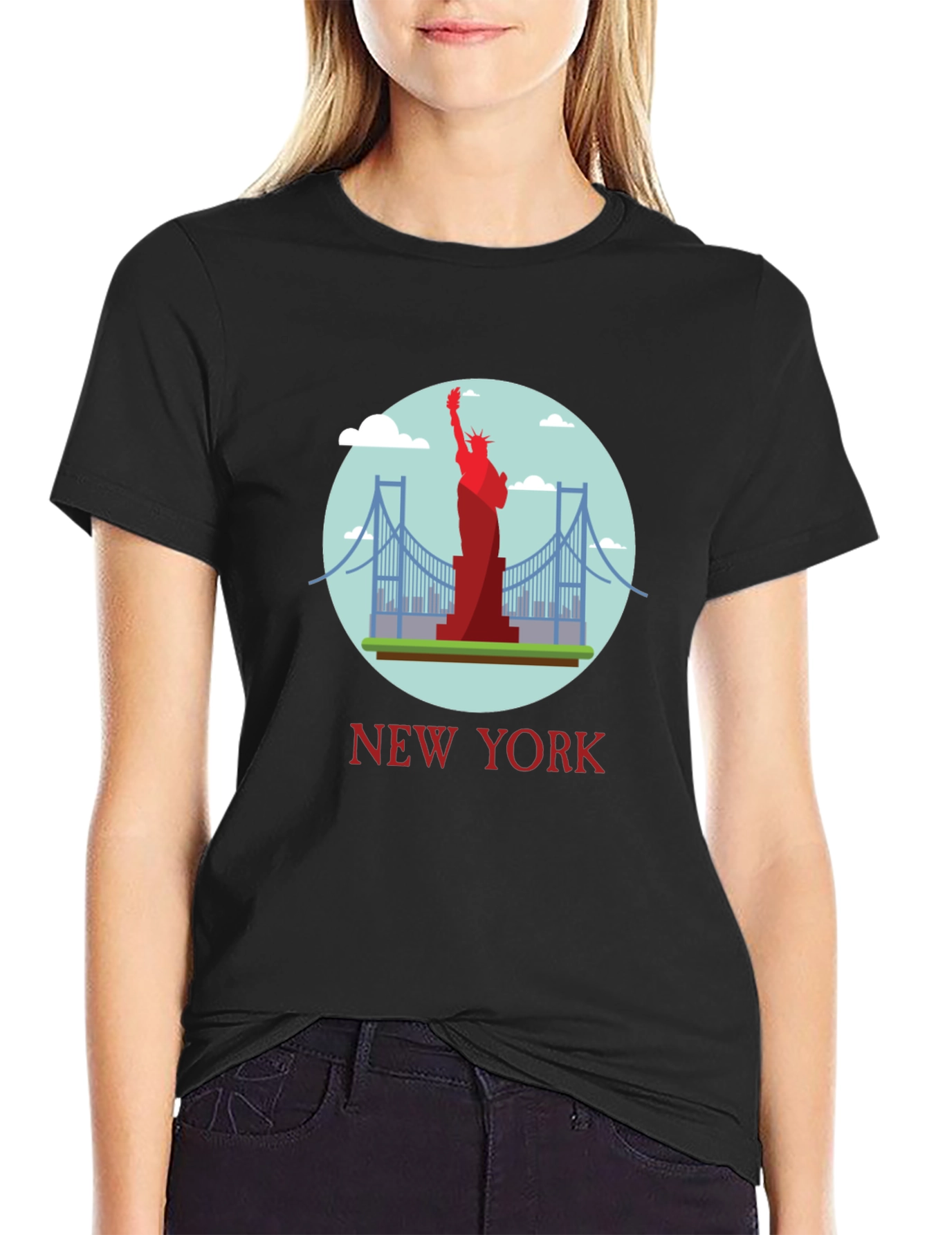 New York Statue of Liberty Graphic T-Shirt