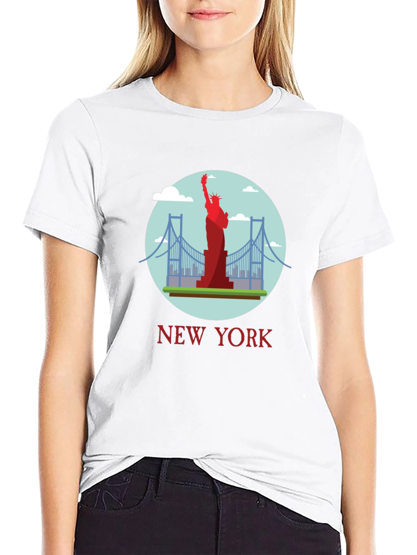New York Statue of Liberty Graphic T-Shirt