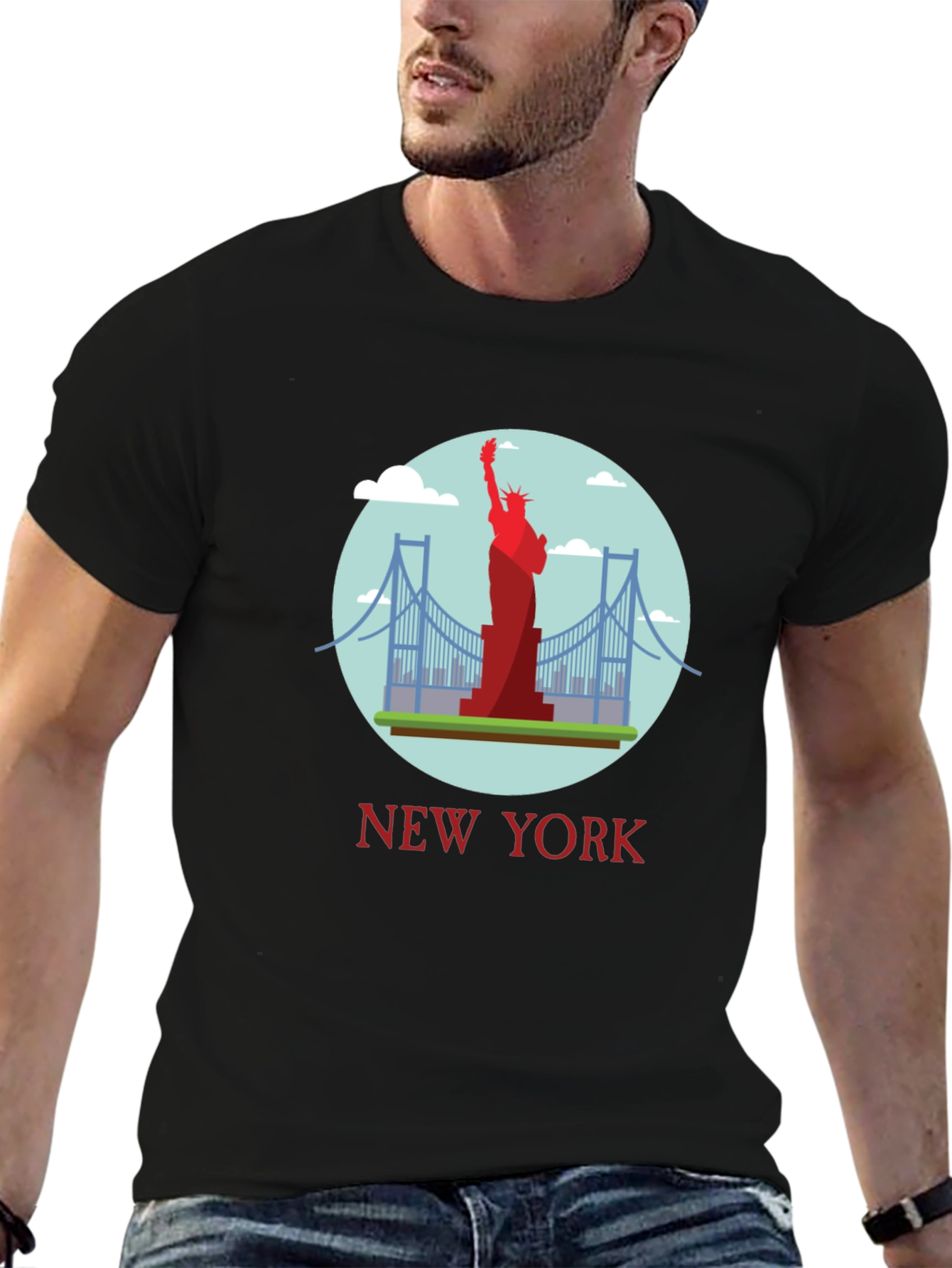 New York Statue of Liberty Graphic T-Shirt