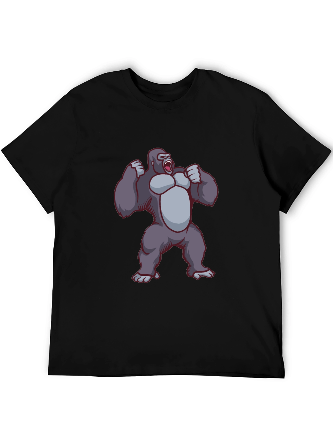 Gorilla Graphic Tee - Black Crew Neck T-Shirt