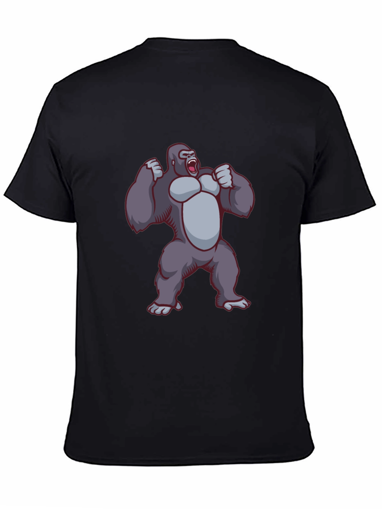 Gorilla Graphic Tee - Black Crew Neck T-Shirt