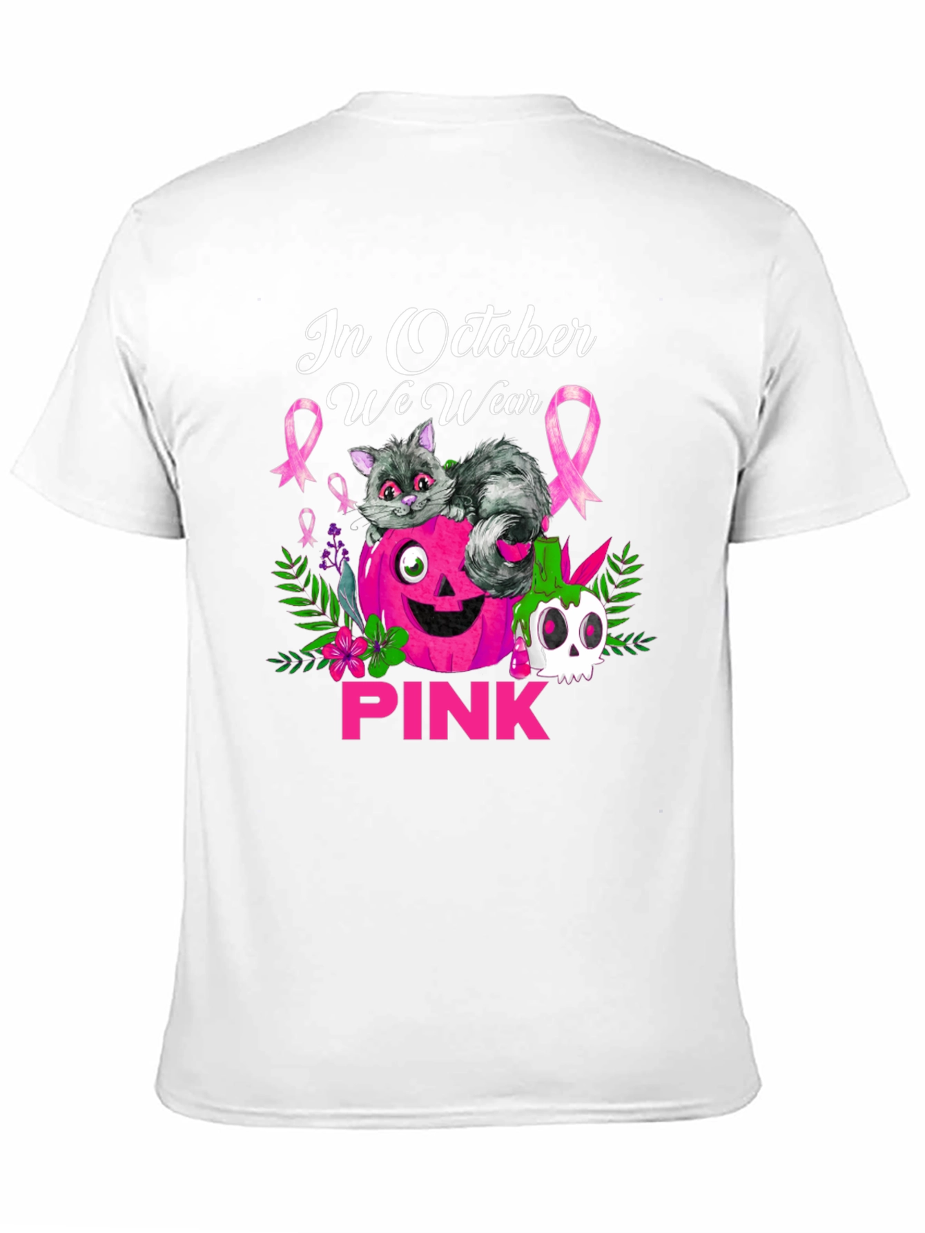 In October We Wear Pink Breast Cancer Awareness T-Shirt