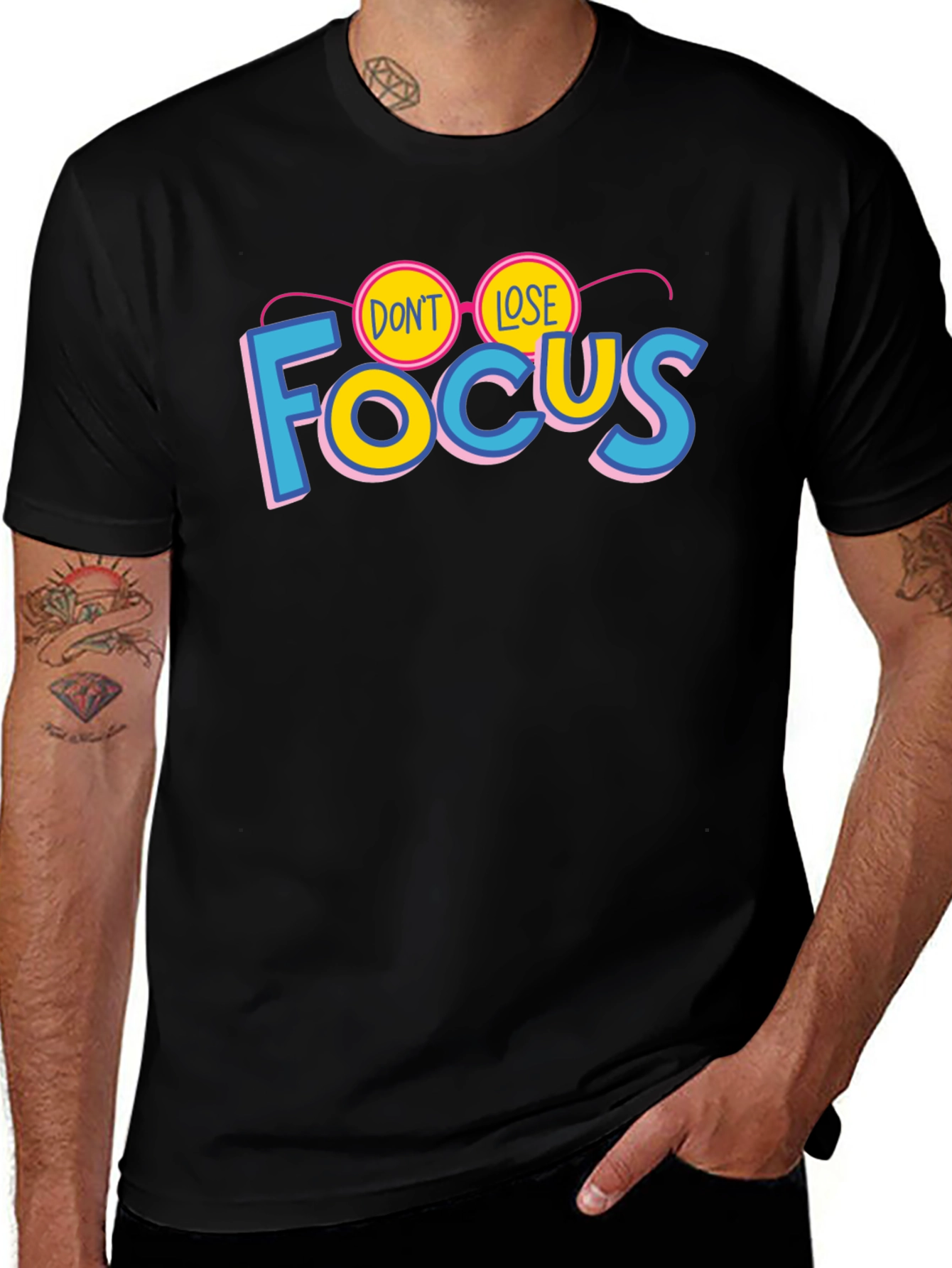 Dont Lose Focus Graphic Tee - Mens Black T-Shirt