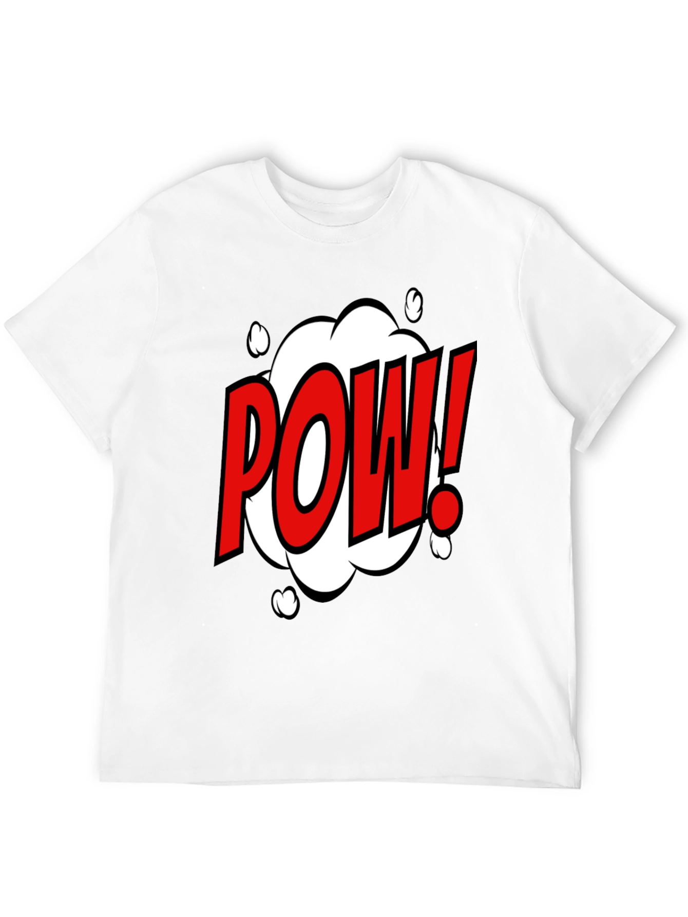 POW! Comic Style Graphic T-Shirt - Black Cotton Tee