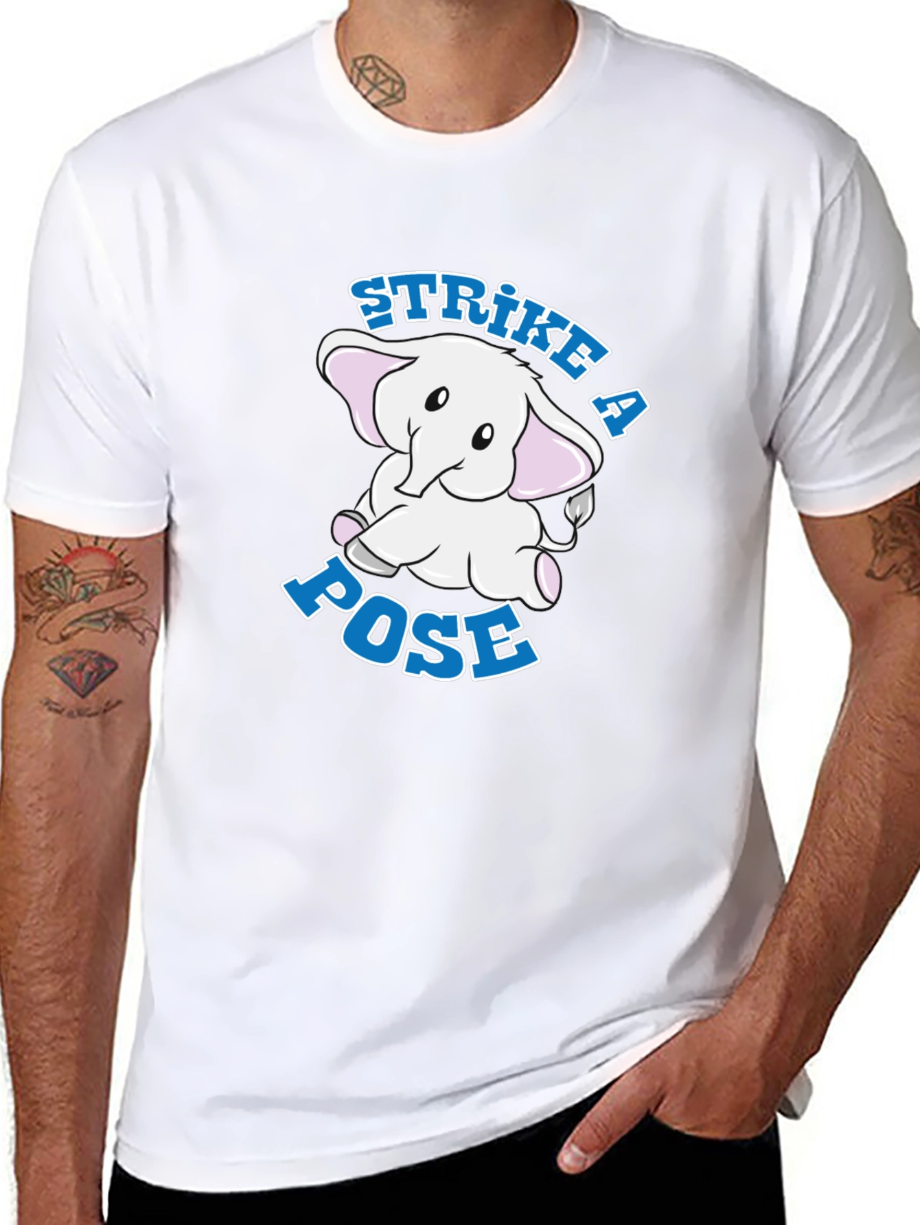 Strike a Pose Elephant Graphic Tee