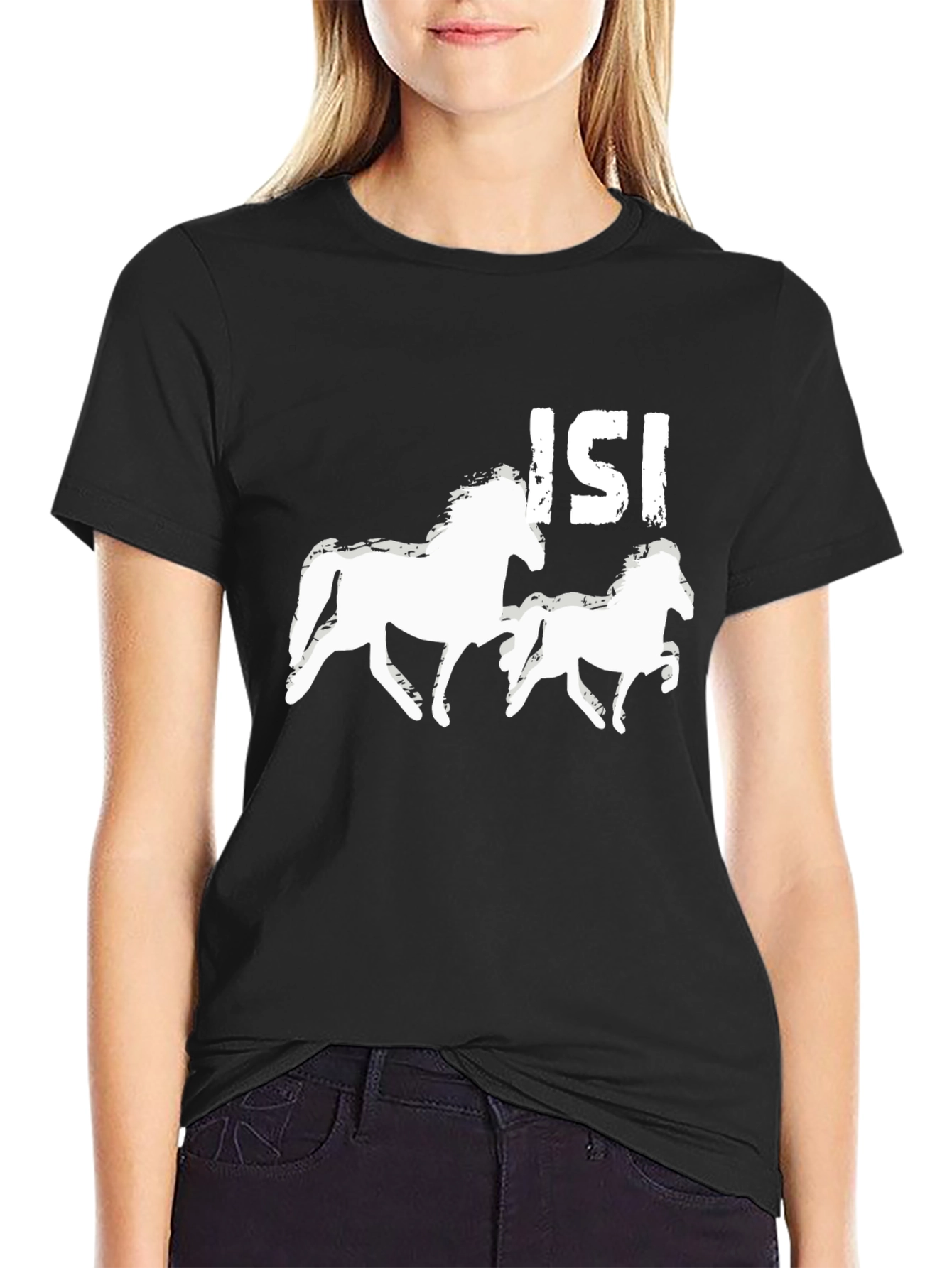 Horse Graphic Tee - Black Unisex T-Shirt