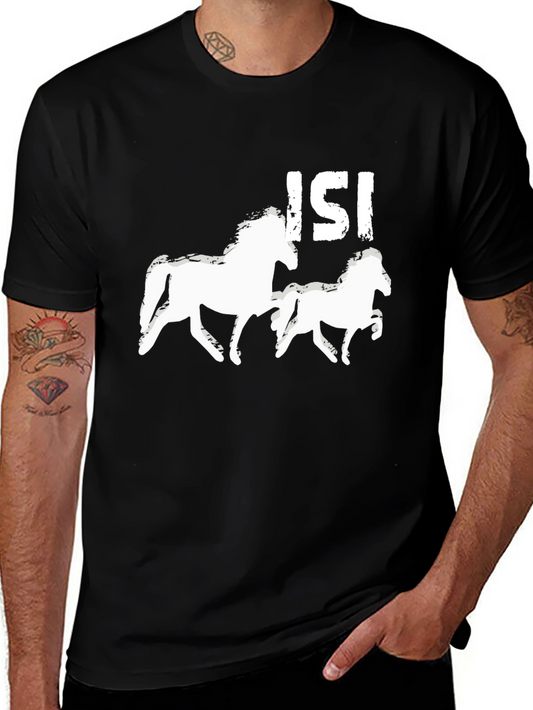 Horse Graphic Tee - Black Unisex T-Shirt