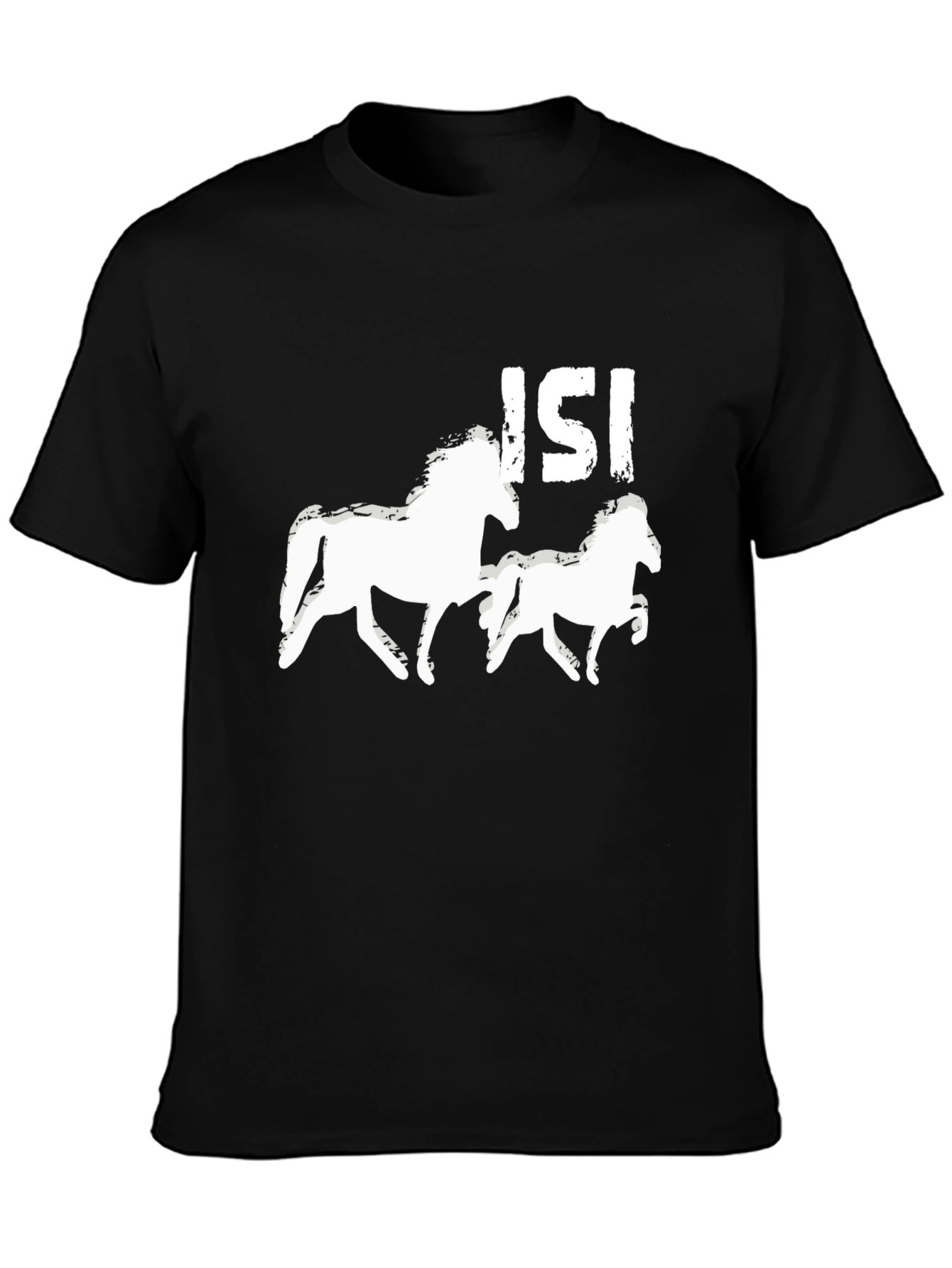 Horse Graphic Tee - Black Unisex T-Shirt