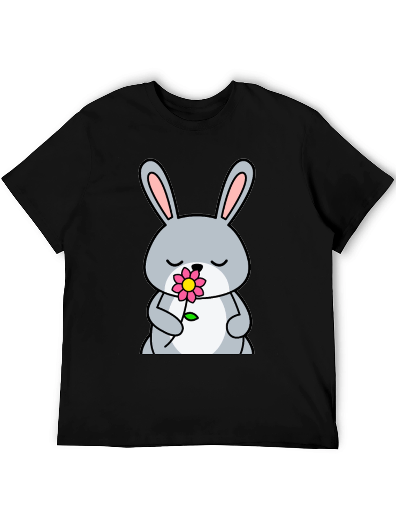 Cute Bunny with Flower Graphic Tee