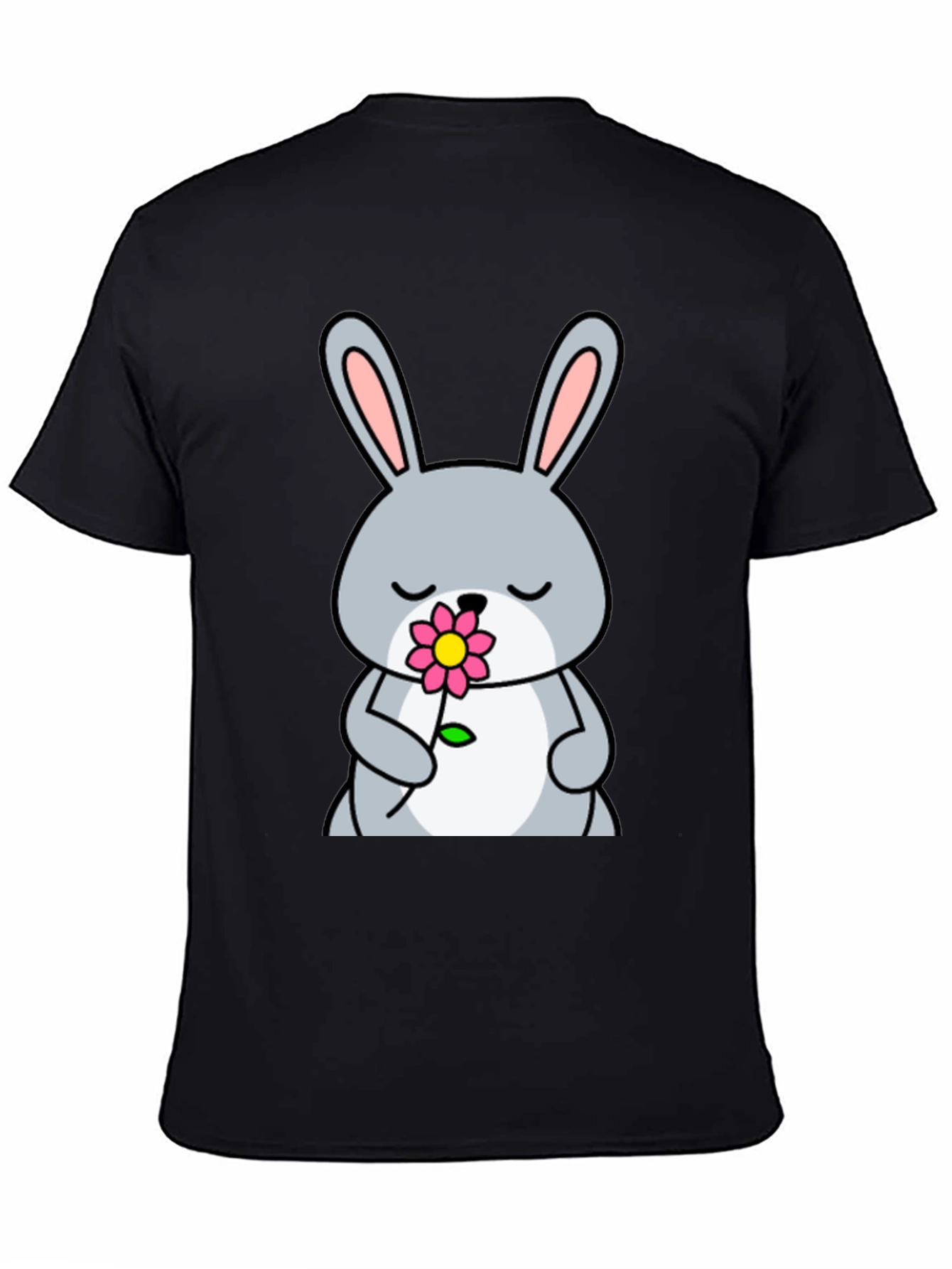 Cute Bunny with Flower Graphic Tee