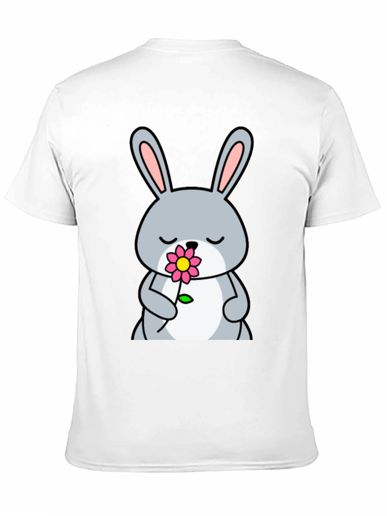 Cute Bunny with Flower Graphic Tee