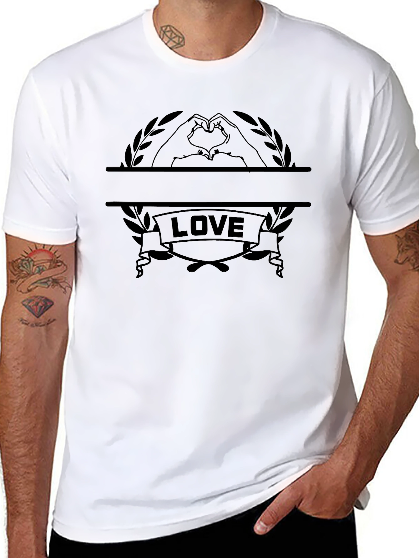 Love Hands Graphic T-Shirt - Stylish Design