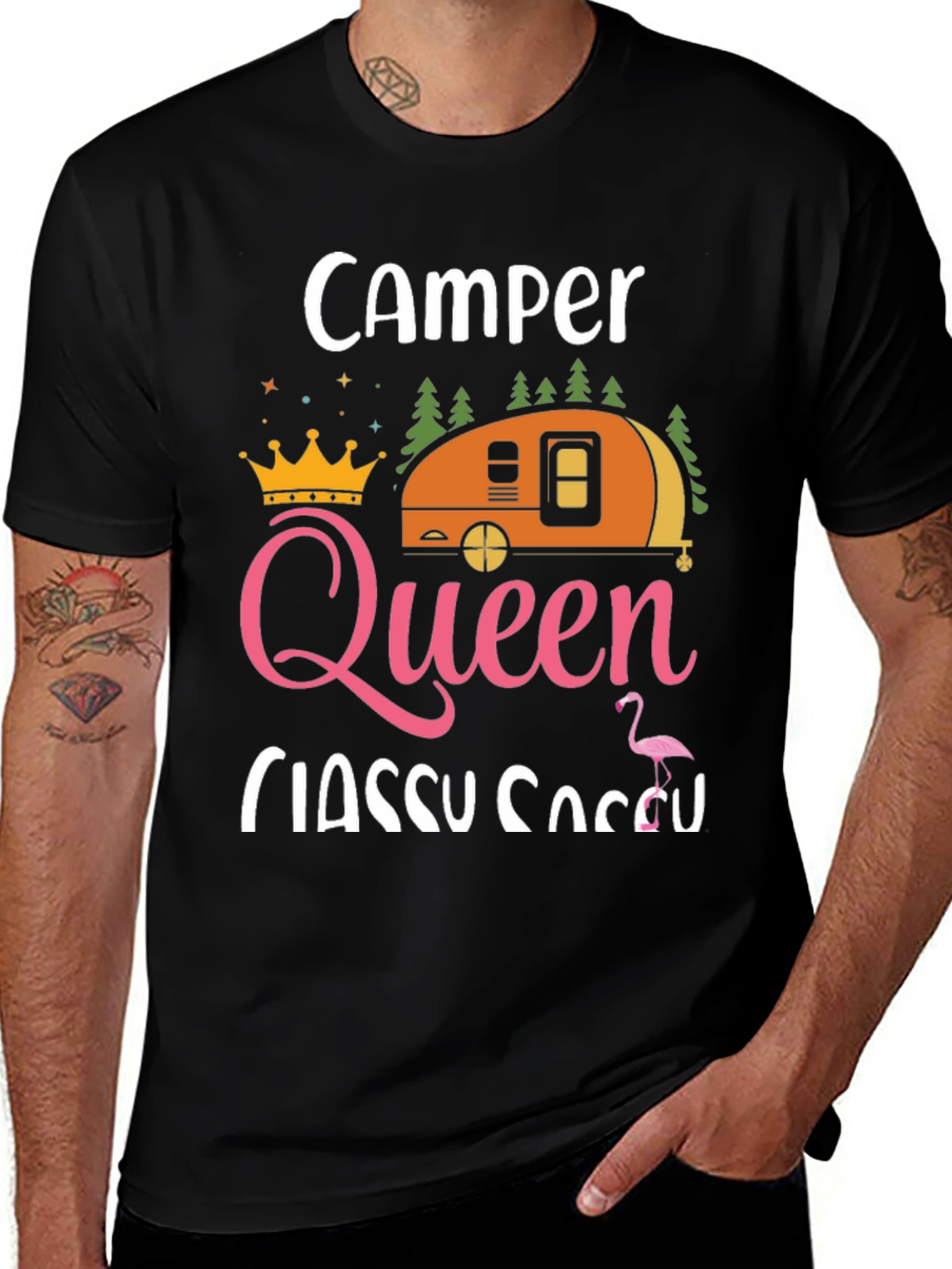 Camper Queen Classy Sassy Graphic T-Shirt