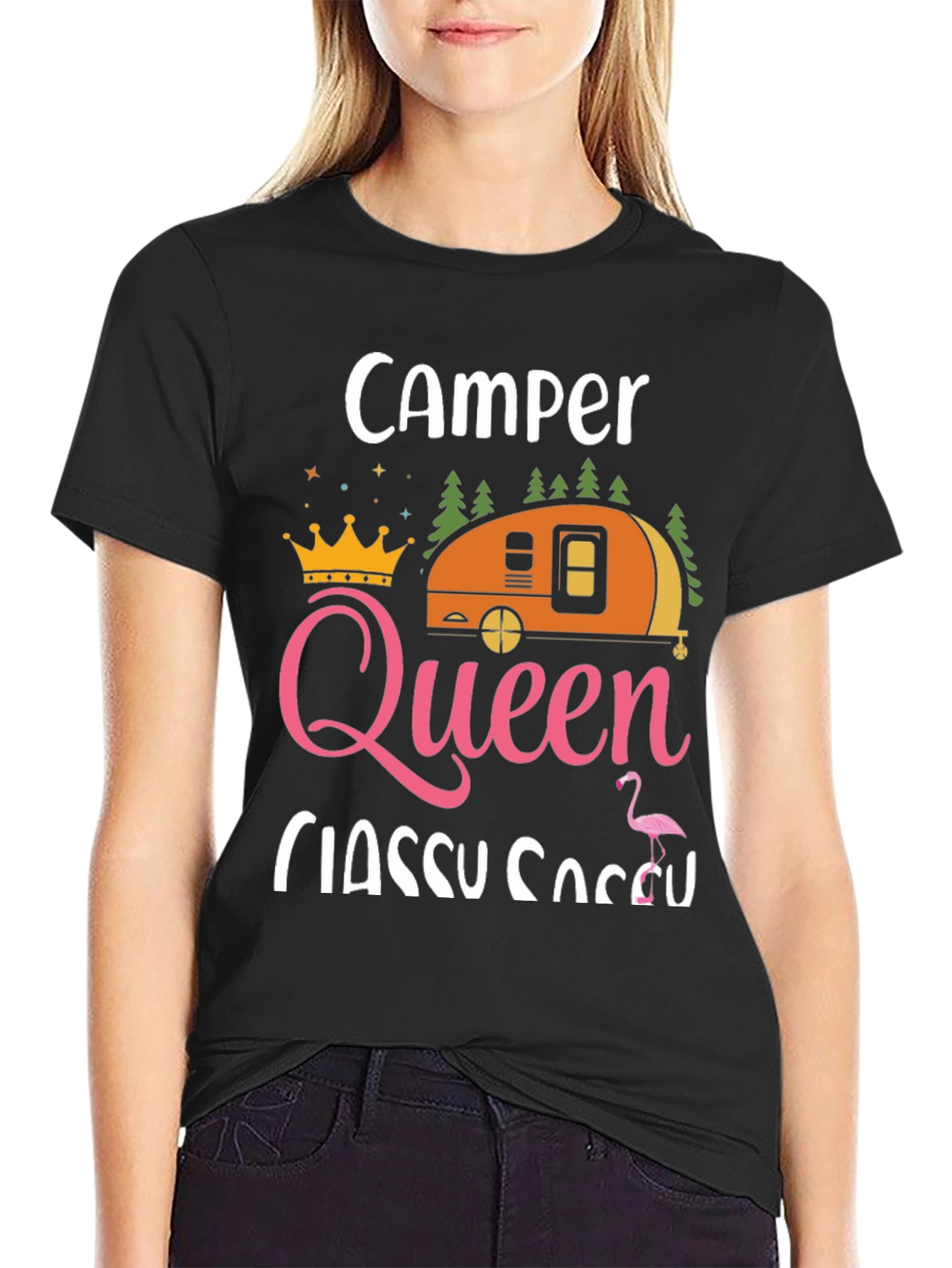 Camper Queen Classy Sassy Graphic T-Shirt