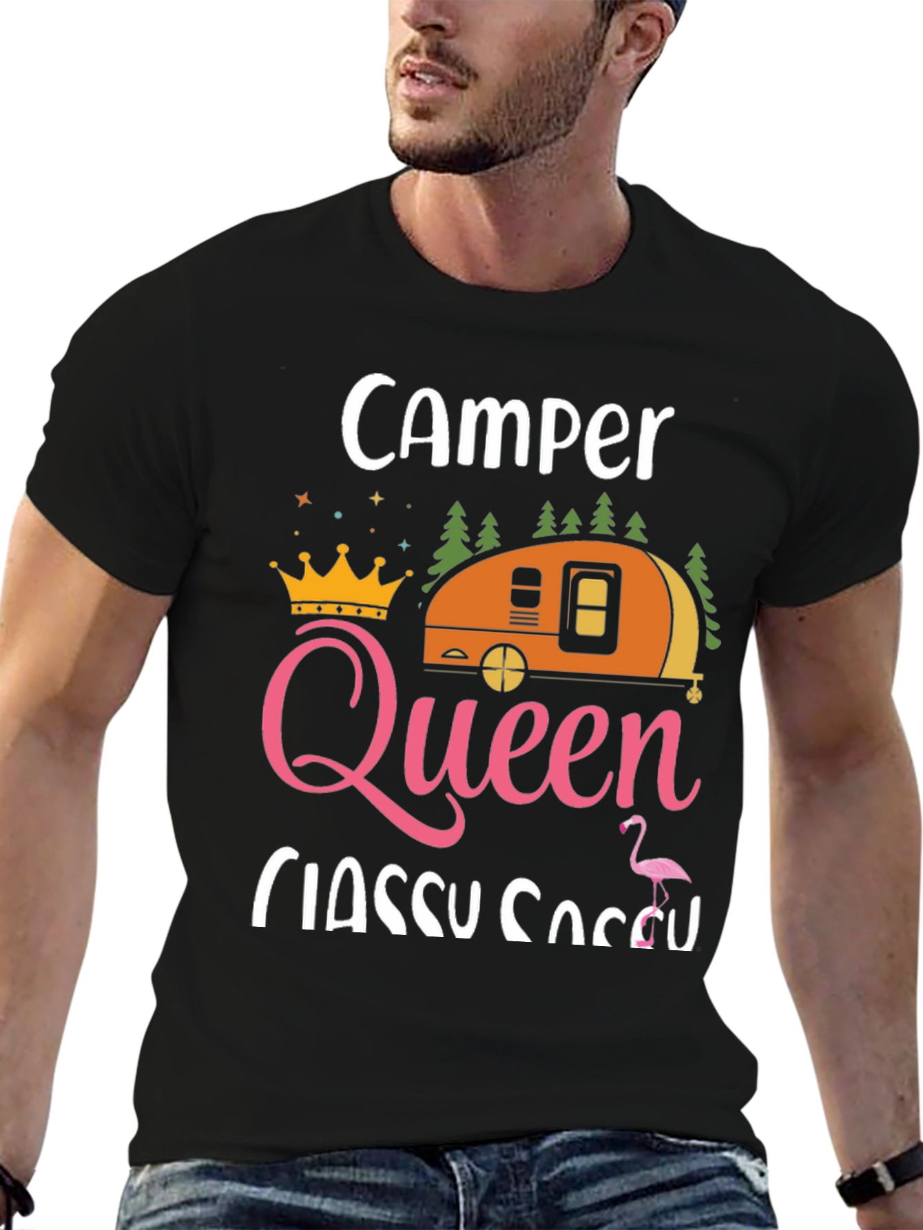 Camper Queen Classy Sassy Graphic T-Shirt